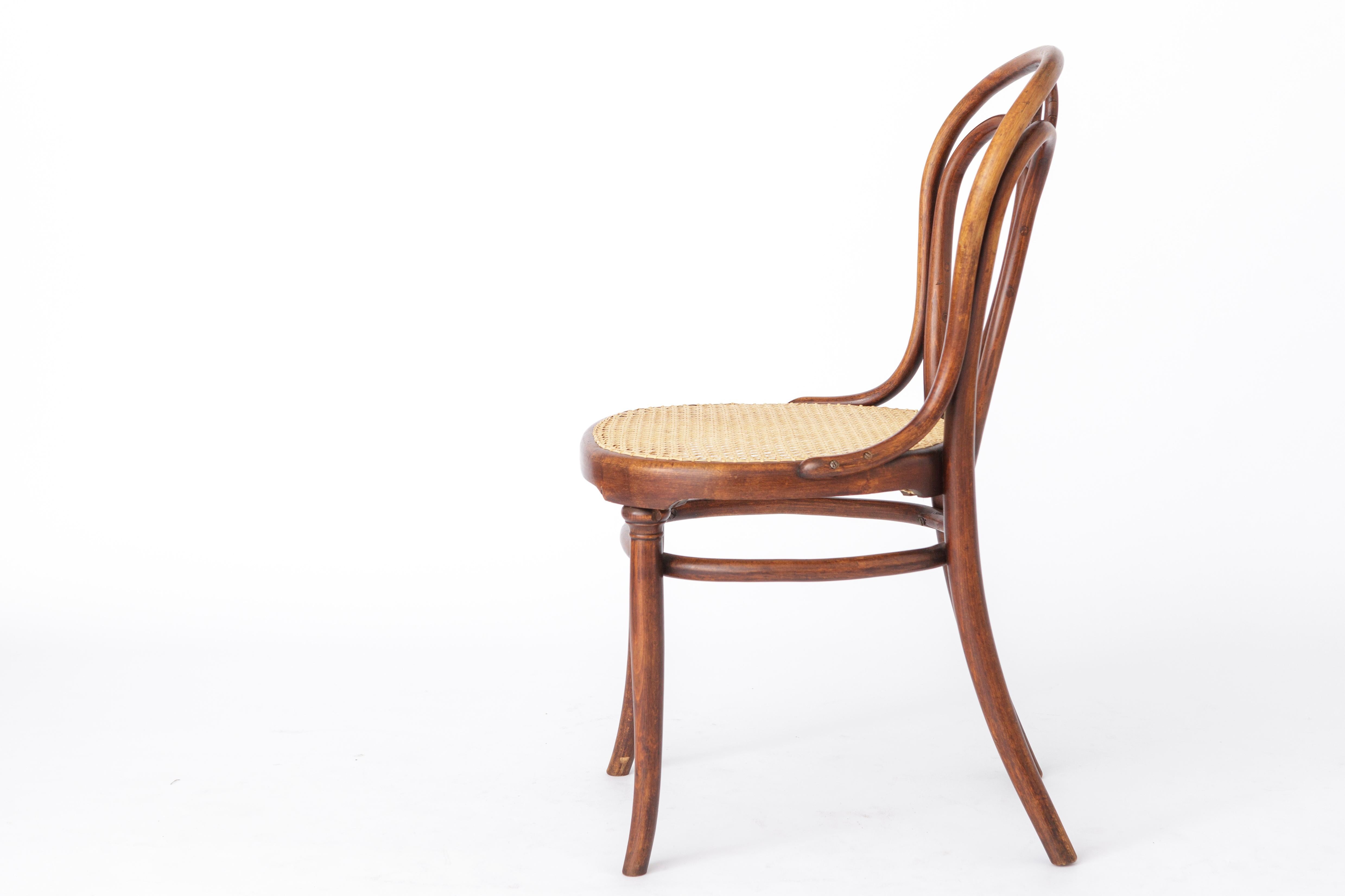Danish Thonet Chair No. 19 with Viennese cain 1880s - Angel chair - desk chair