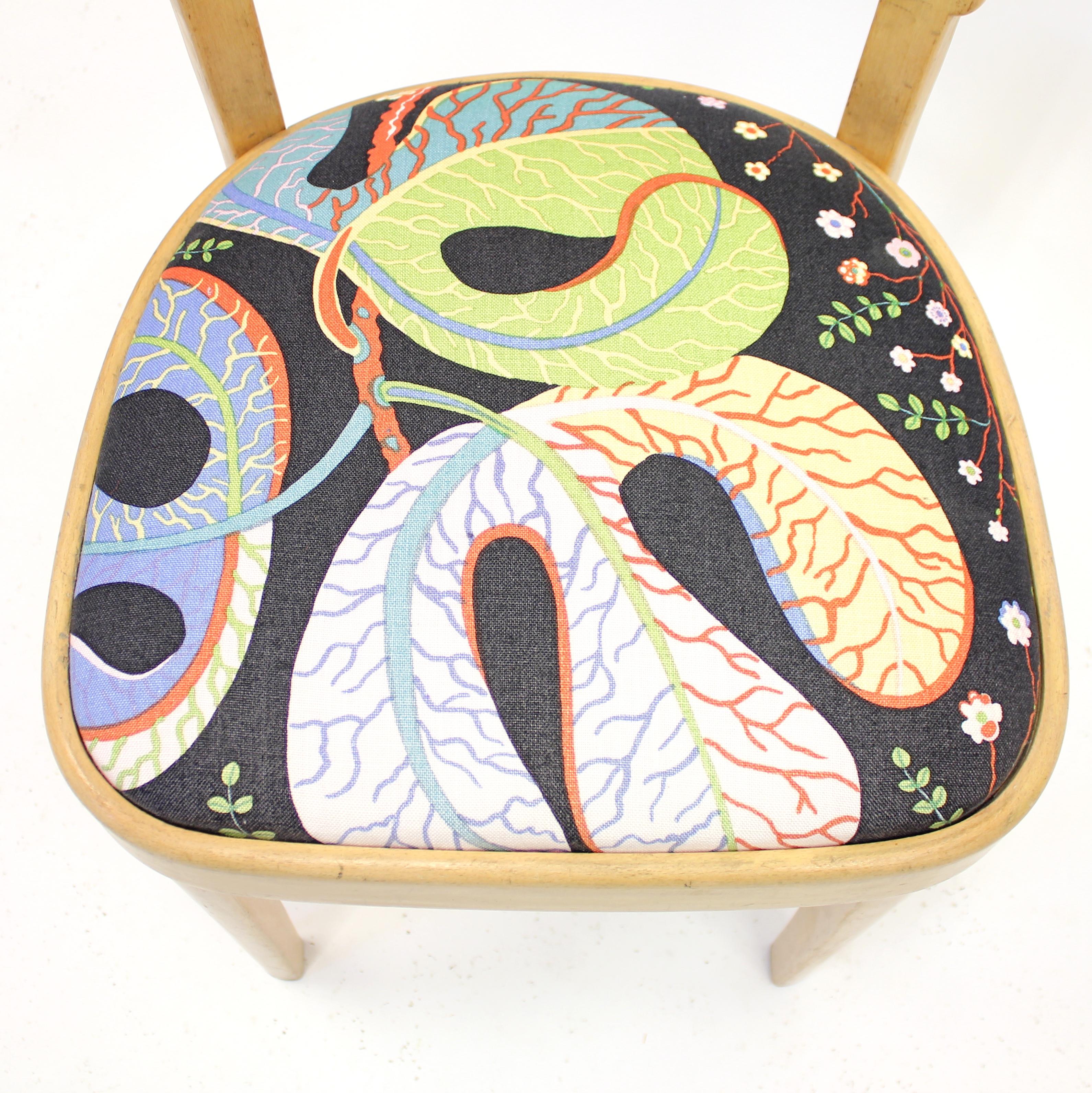 Thonet Chair with Josef Frank fabric, ca 1950s 2