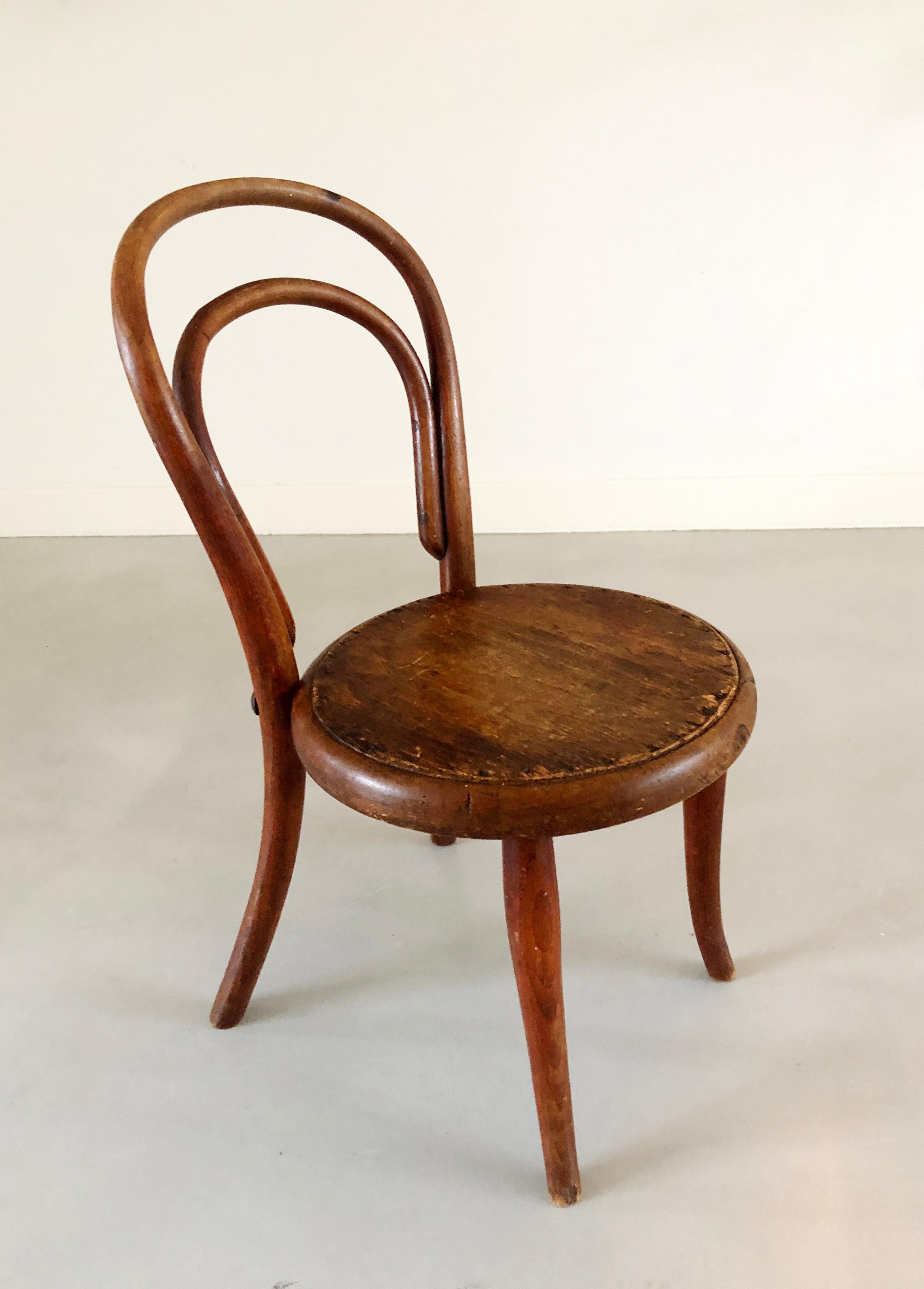 Louis Philippe Thonet Child Chair No14 / designed 1859 Vienna / Stamped and labeled / Bentwood