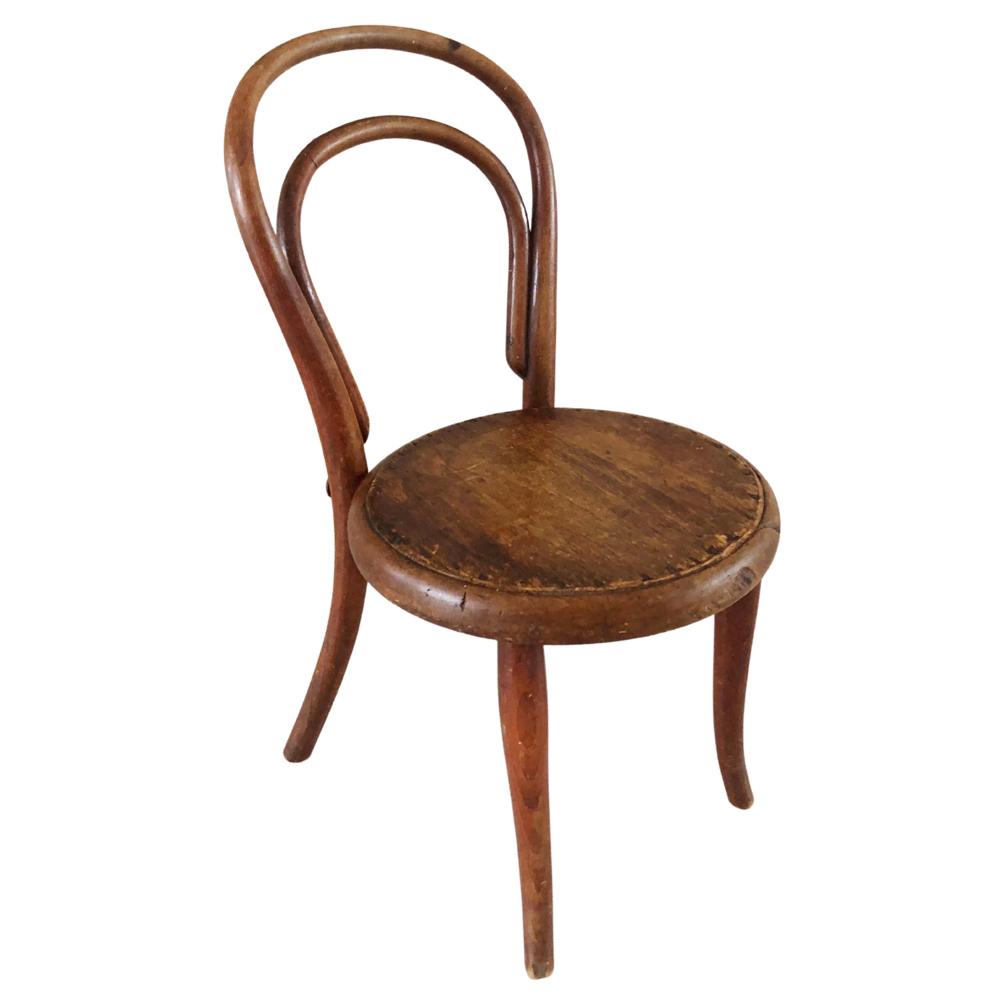 Thonet Child Chair No14 / designed 1859 Vienna / Stamped and labeled / Bentwood