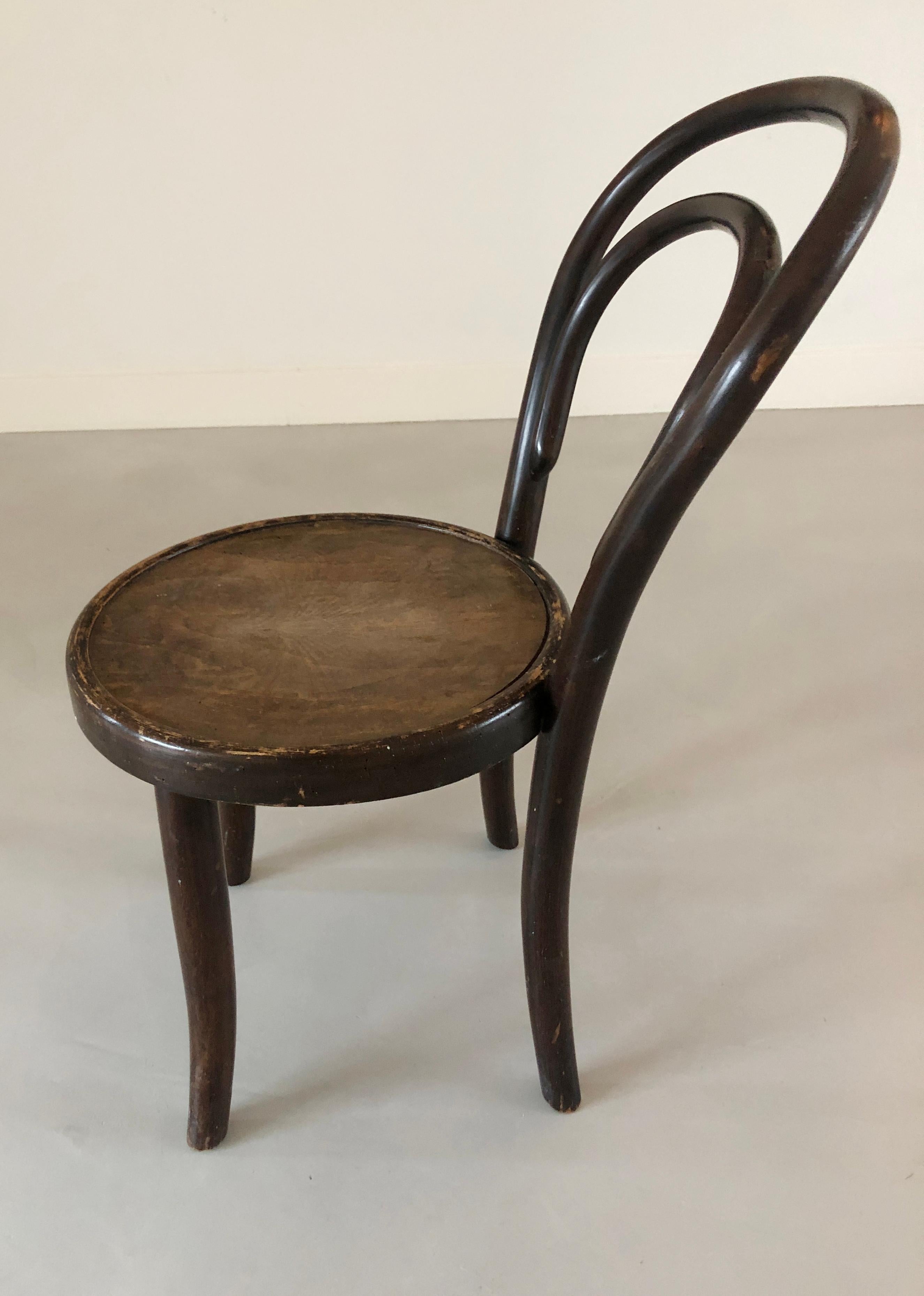 Thonet Child Chair No14 / designed 1859 Vienna / Stamped and labeled / Bentwood 7