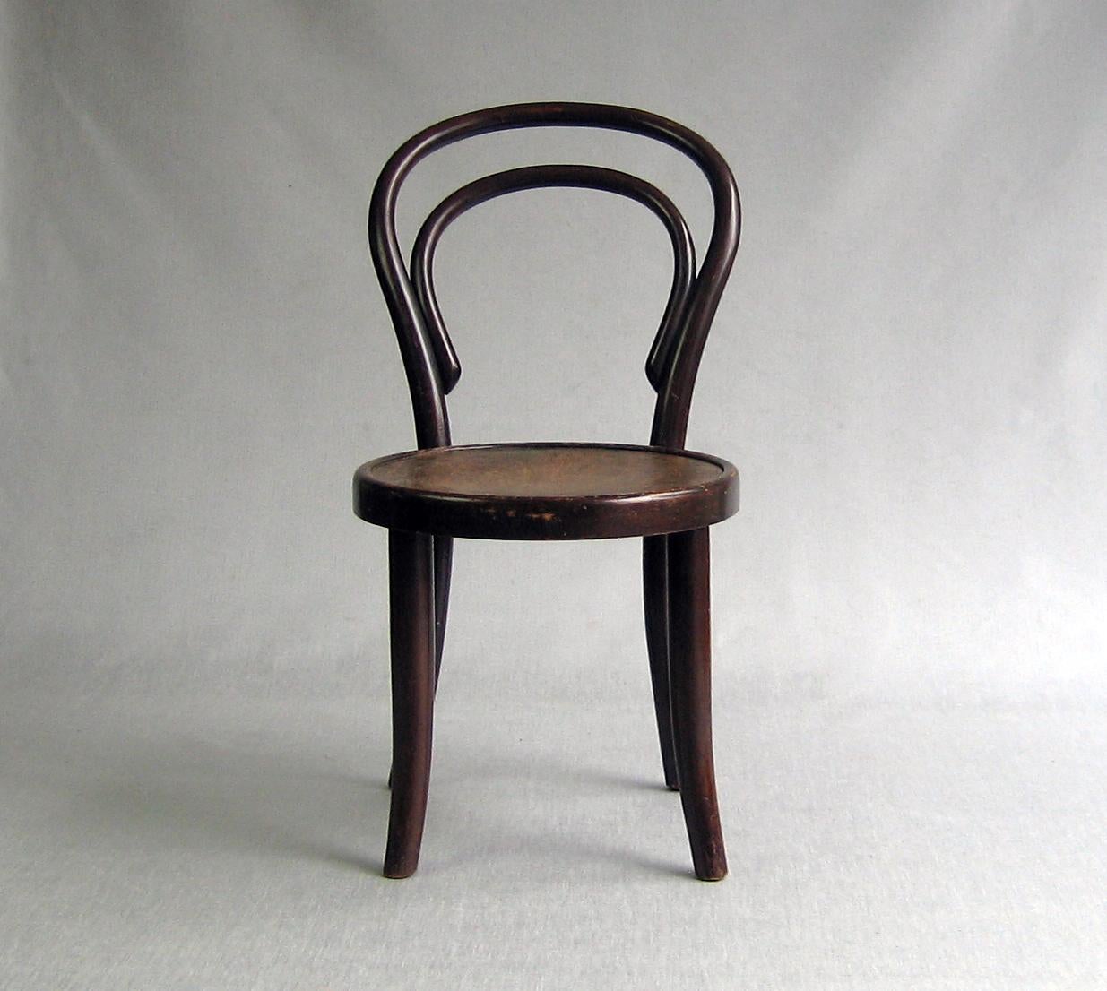 Austrian Thonet Child Chair No14 / designed 1859 Vienna / Stamped and labeled / Bentwood