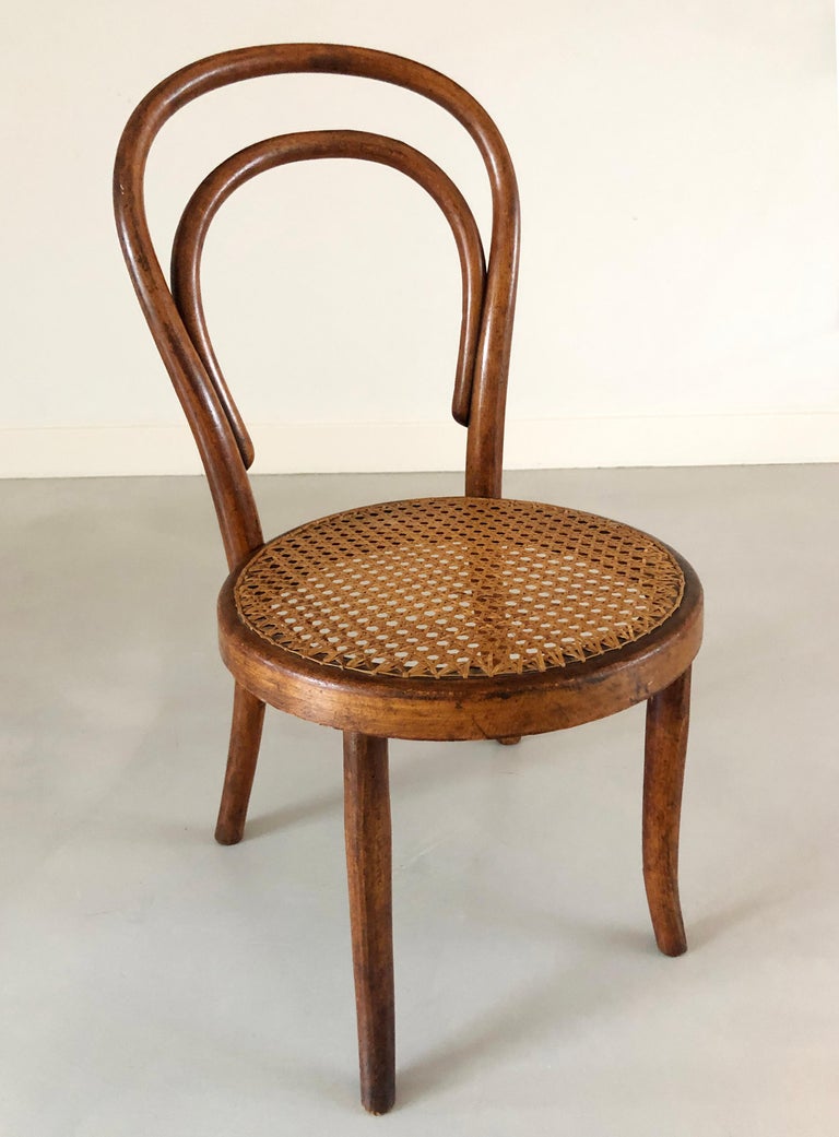 Thonet Child Chair No14 webbing seat Vienna Bentwood 1859