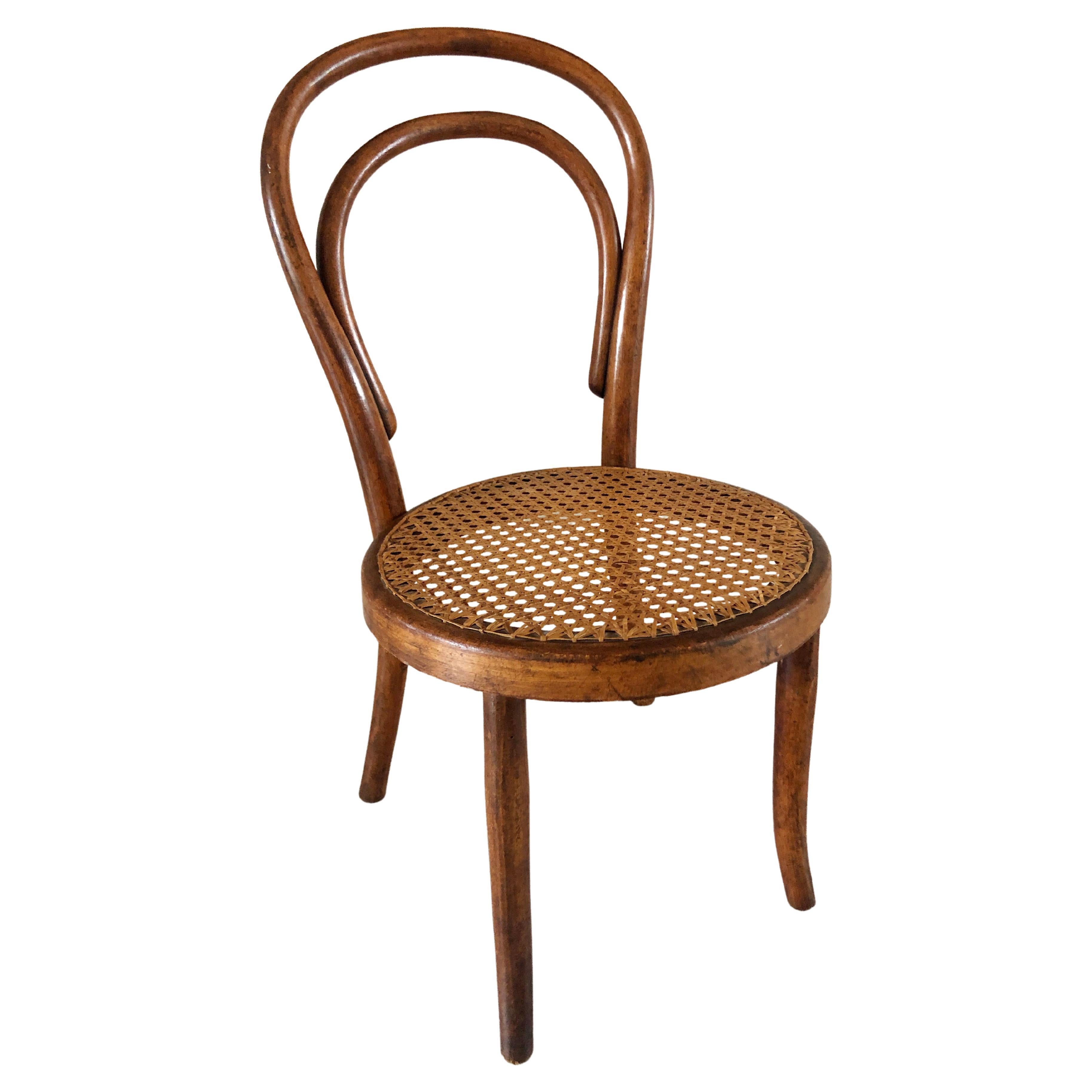 Thonet Kinderstuhl No14 Gurtsitz / Wien / Bugholz / 1859 im Angebot