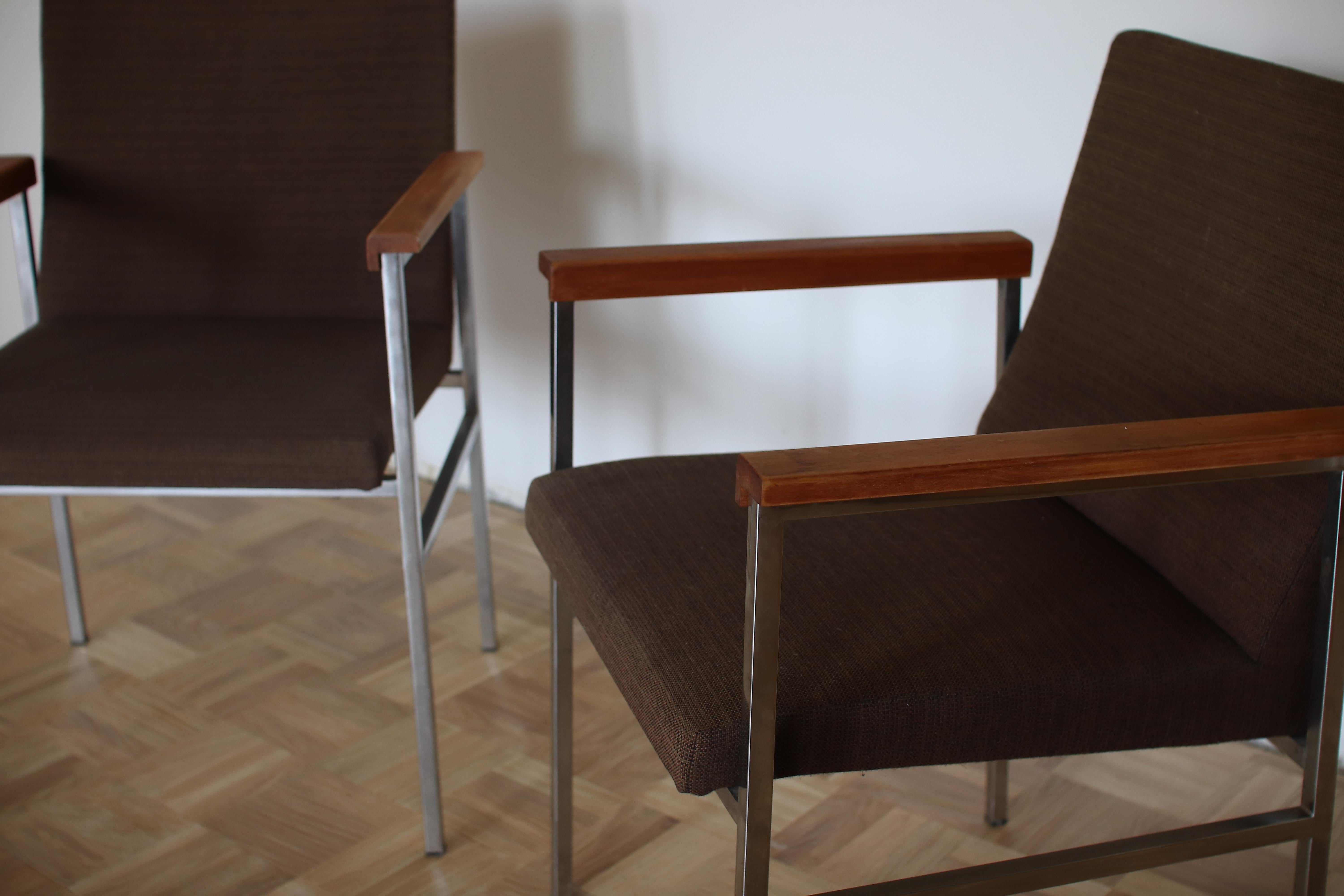Thonet Chrome Armchairs, 1960s For Sale 1