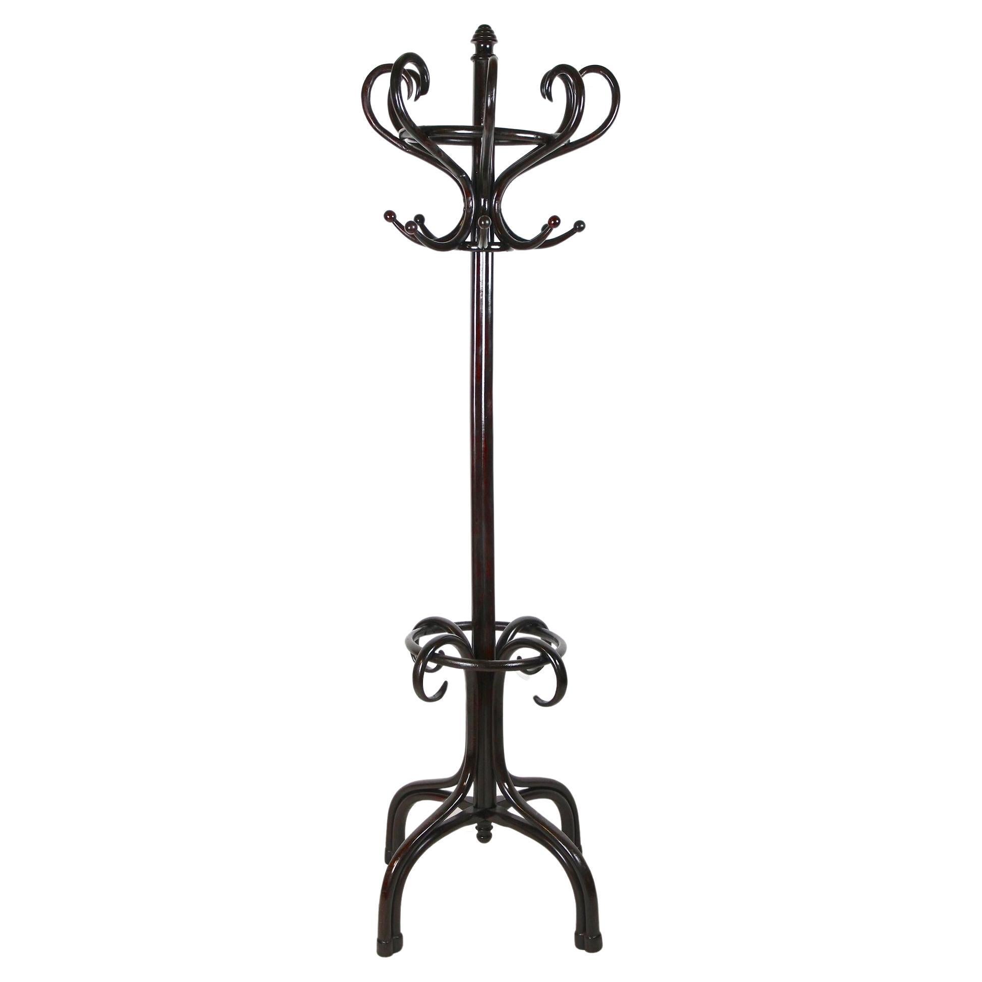Thonet Coat Rack/ Wardrobe Stand Bentwood Polished, Art Nouveau, AT ca. 1905 For Sale