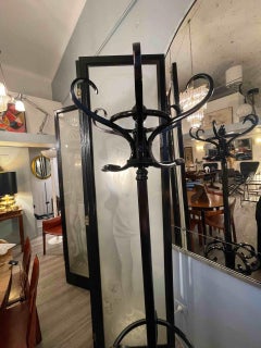Thonet Coat Stand in Black Ebonized Wood, 1990s