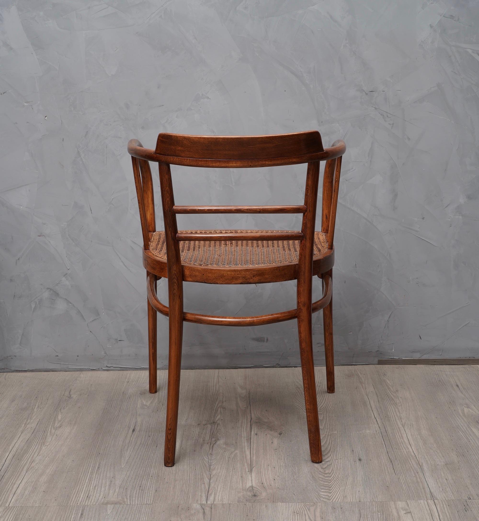 Thonet Curved Beechwood Austrian Art Nouveau Chair, 1910 1