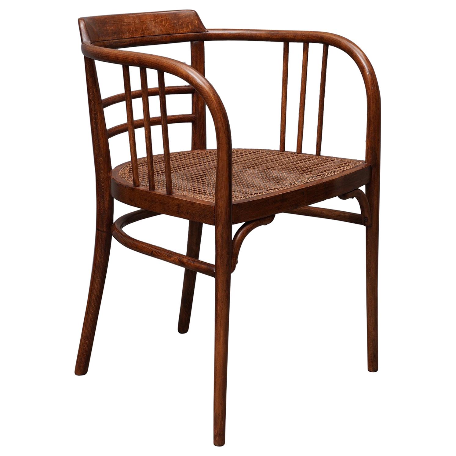 Thonet Curved Beechwood Austrian Art Nouveau Chair, 1910