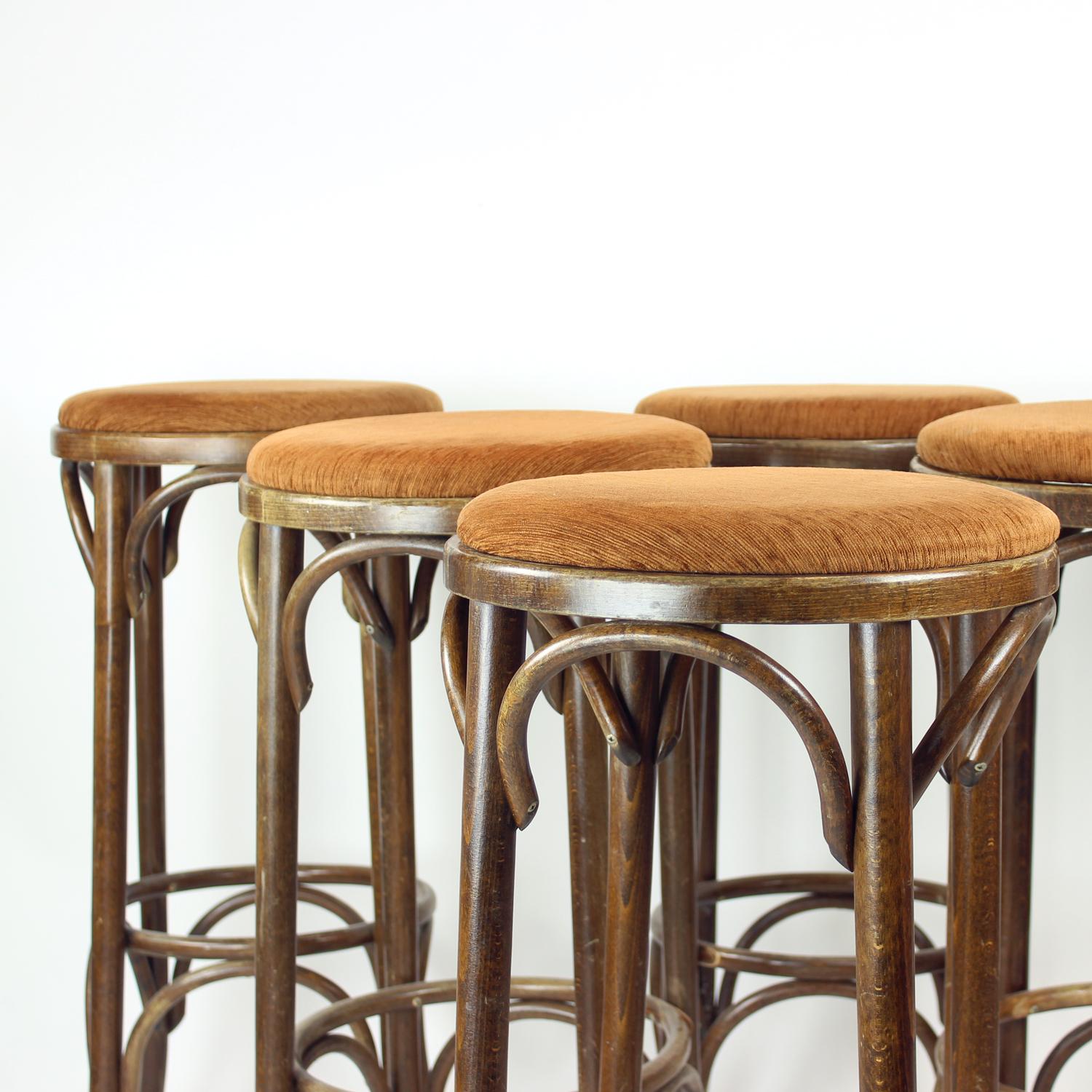 Thonet Design Bentwood Bar Stools No. 73 By Ton, Set Of 6 en vente 5