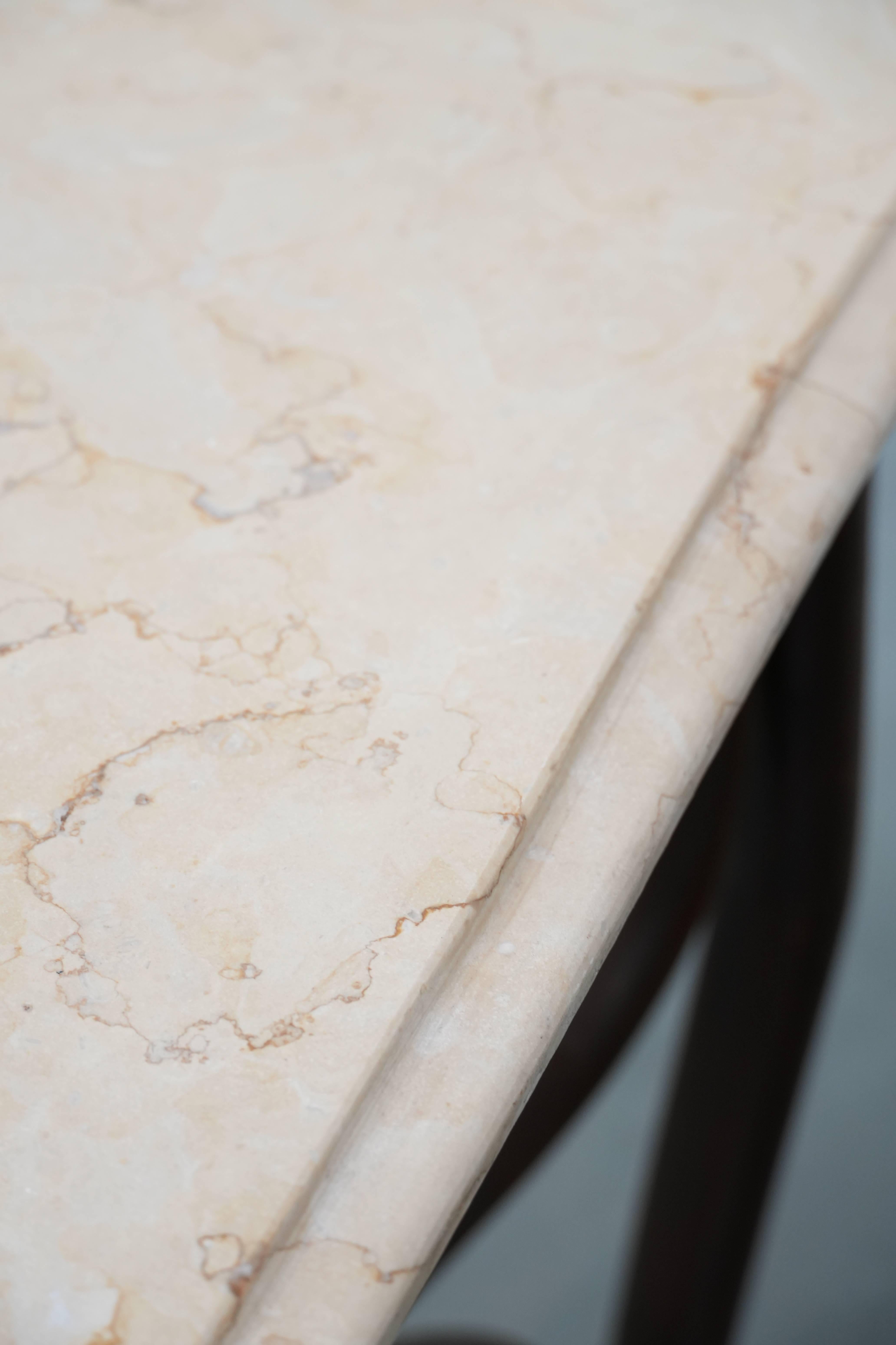 Thonet design side table from the early 20th century with a natural stone top For Sale 4