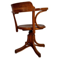 Chaise de bureau Thonet en hêtre, fin du 19e siècle