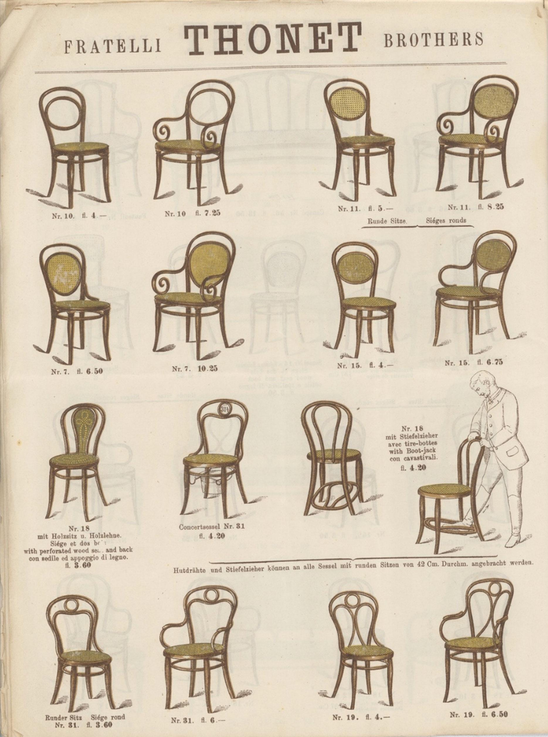 Thonet Dining Chair Model No.10 from the 1880's For Sale 4