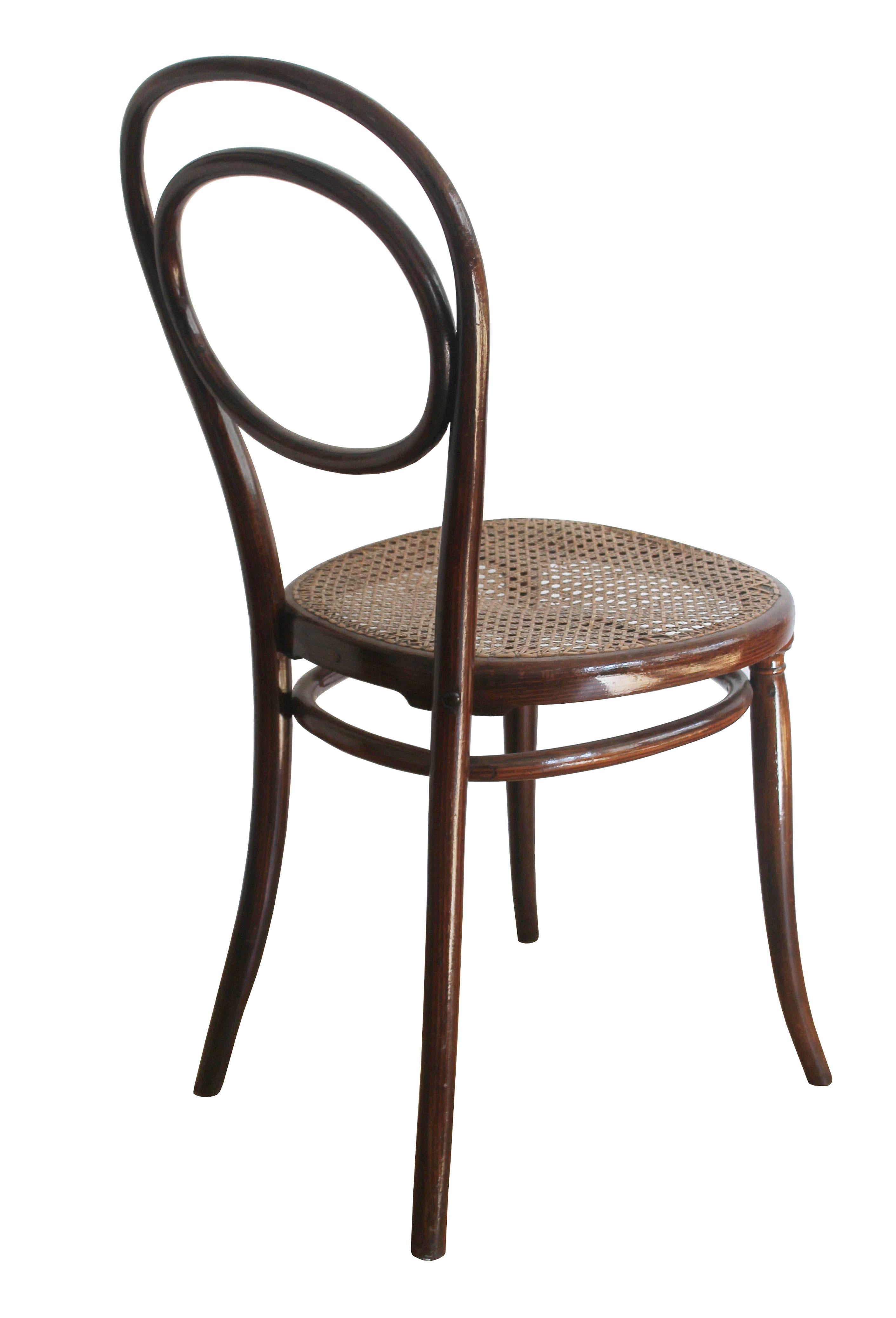 Art Nouveau Thonet Dining Chair Model No.10 from the 1880's For Sale