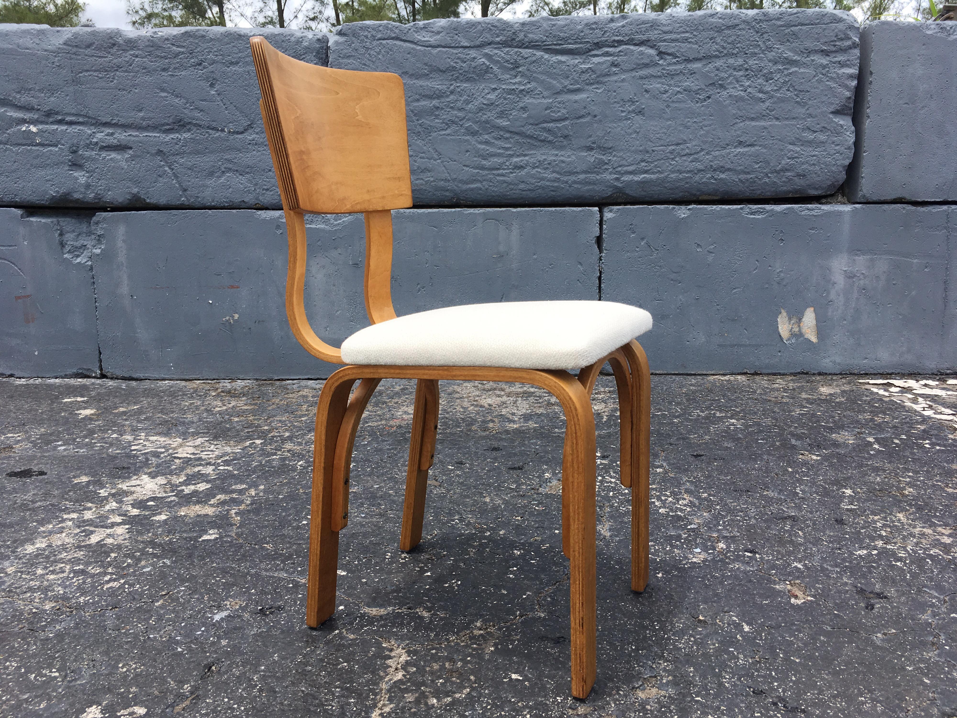 Thonet Dining Chairs, Bentwood and Fabric, Excellent Condition, Midcentury 9
