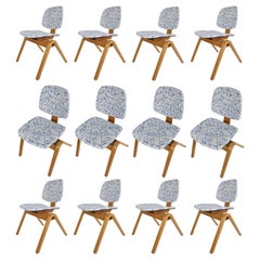 Retro Thonet Dining Chairs, Set of 12