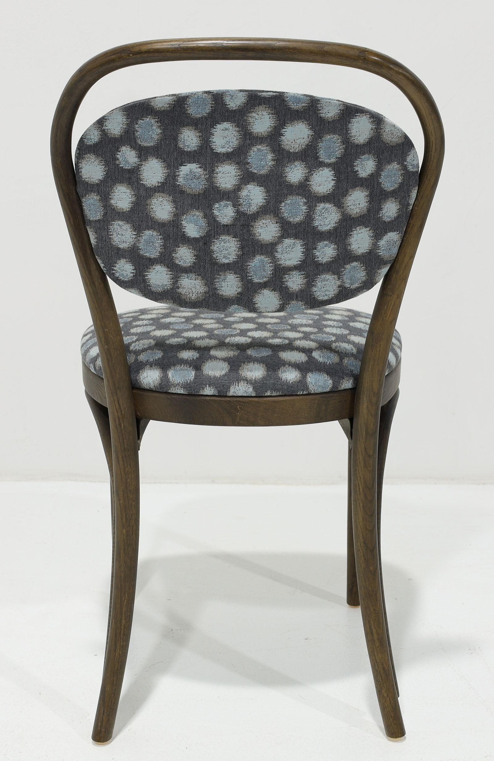 Thonet Dining Chairs, Set of Ten, Perennials Performance Fabric, 1980s In Good Condition For Sale In Dallas, TX