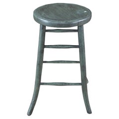Thonet Early 20th Century Green Painted Bentwood Farmhouse Stool #216