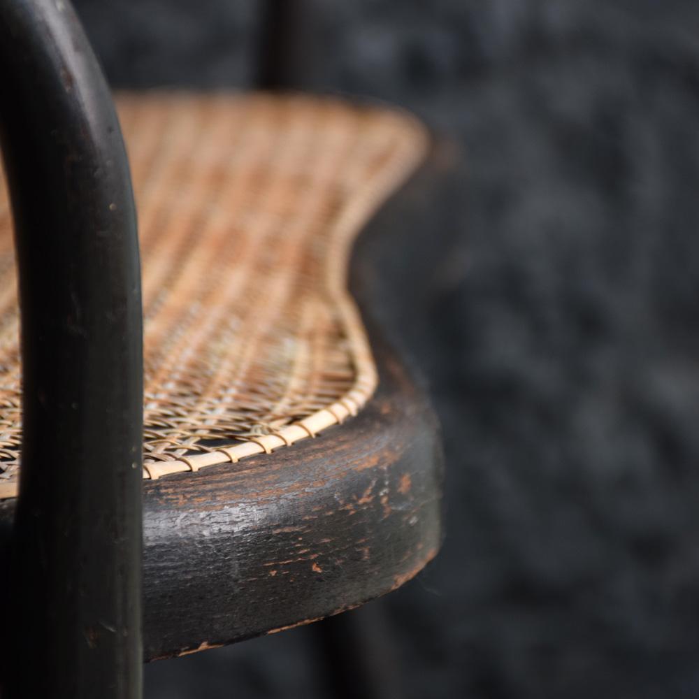 Thonet Ebonised Bentwood and Cane Child's Settee, circa 1900 3