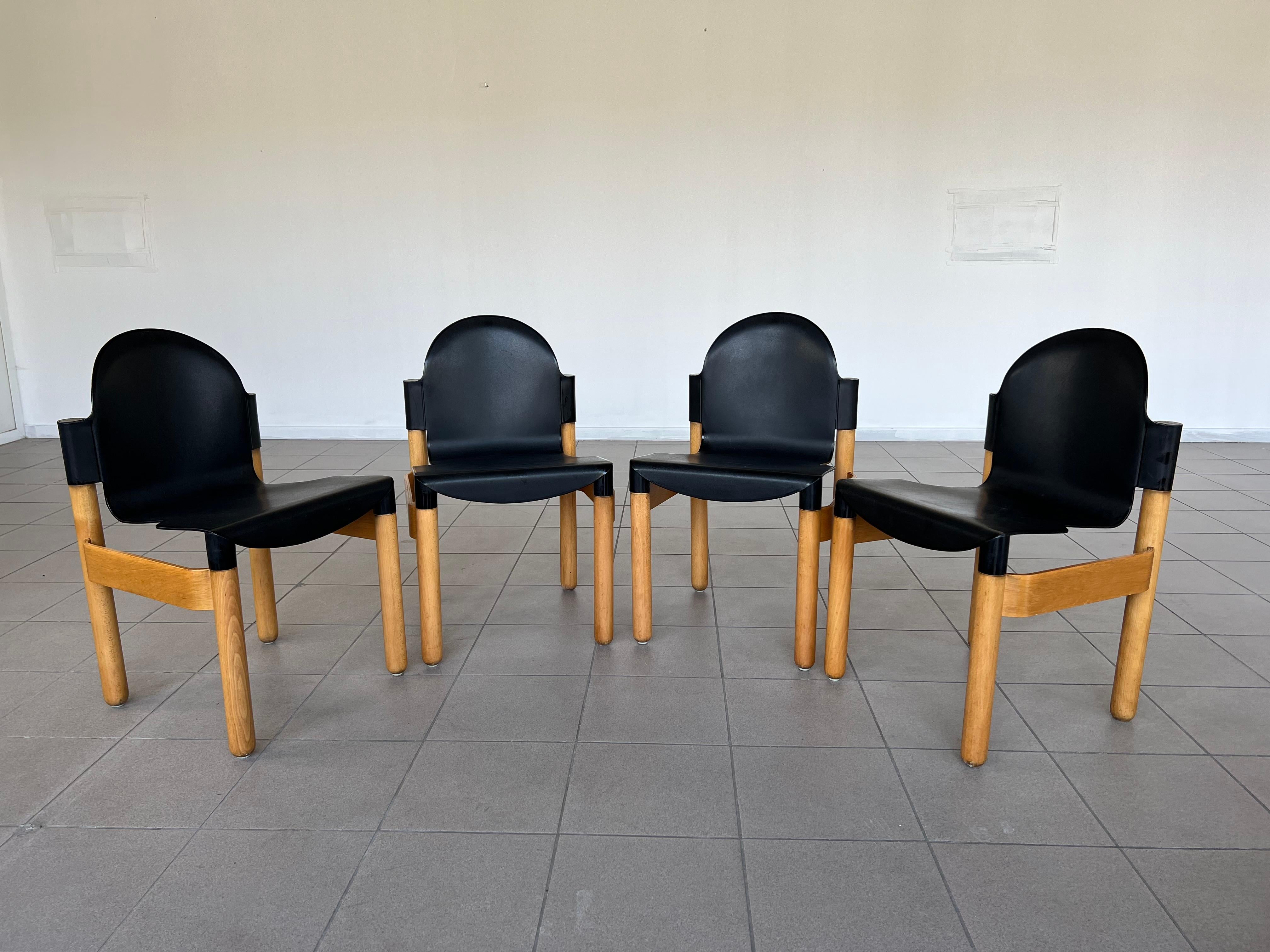 German Thonet Flex Chairs 2000 by Gerd Lange, Set of 4