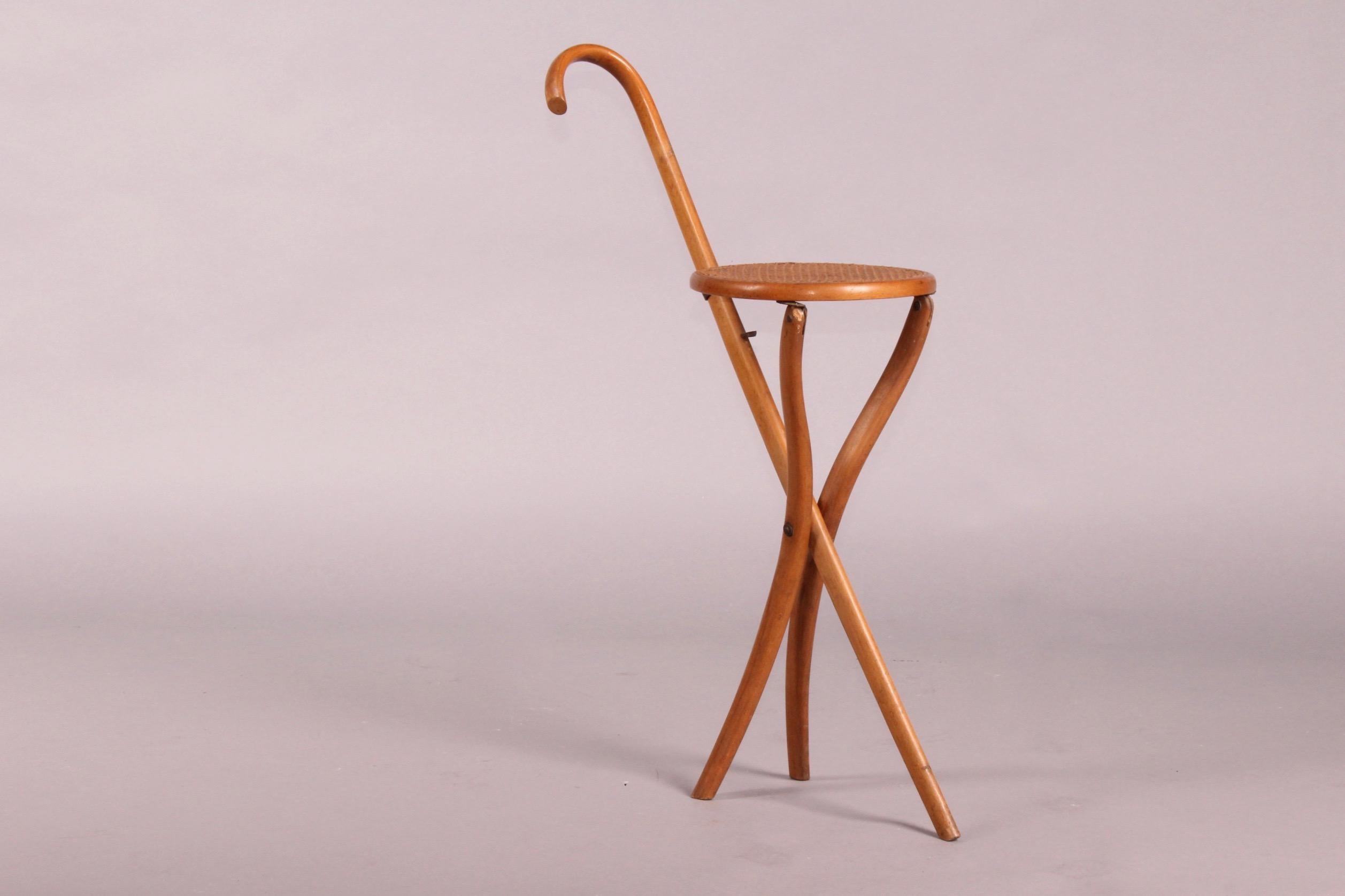 Brass Thonet Folding Seat For Sale