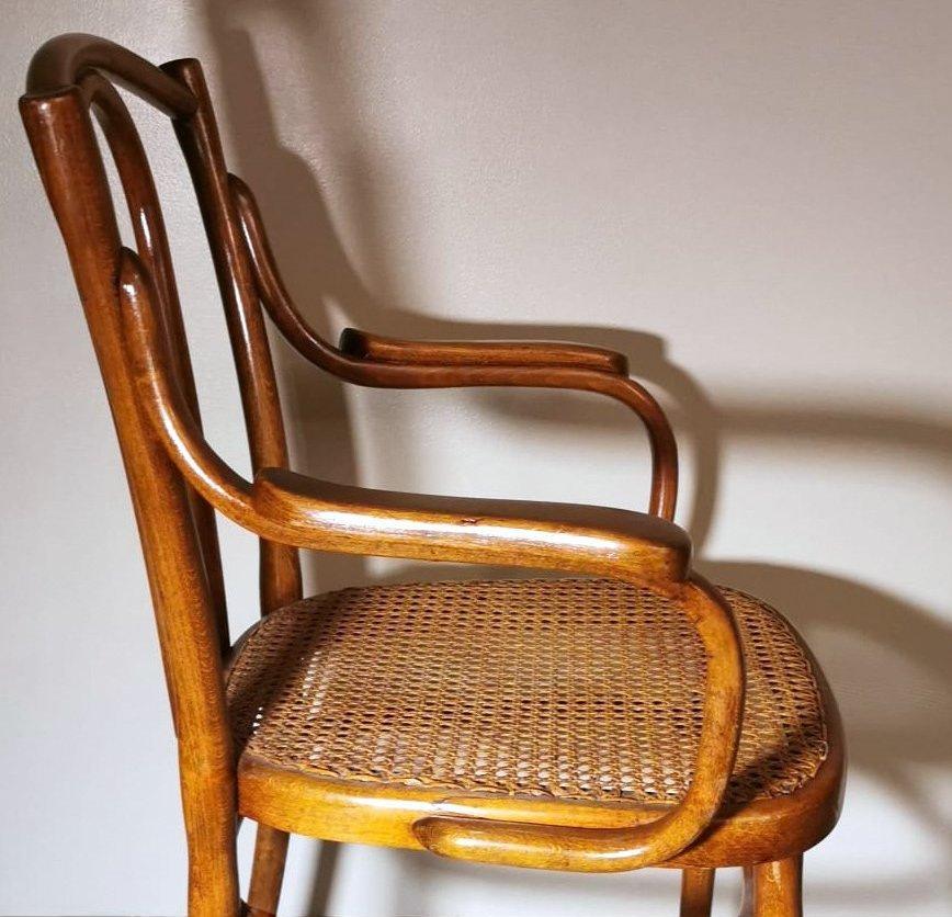 Chaise en bois cintré et paille de Vienne Thonet Gebruder Vienna Gmbh No.56 en vente 2