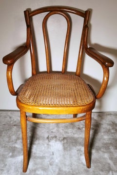 Thonet Gebruder Vienna Gmbh No.56 Bentwood and Vienna Straw Chair