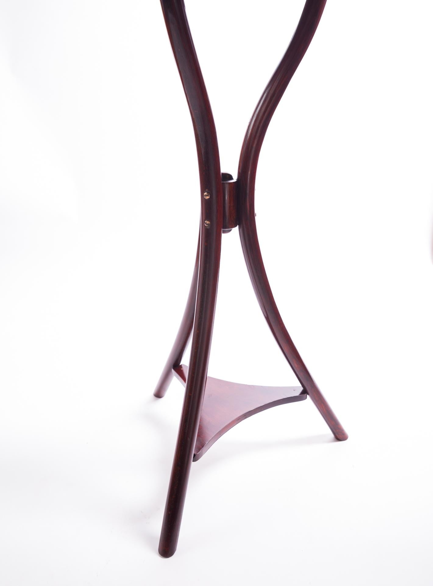 Bentwood Thonet Gueridon, Signed, Bent Wood, Early 20th Century For Sale
