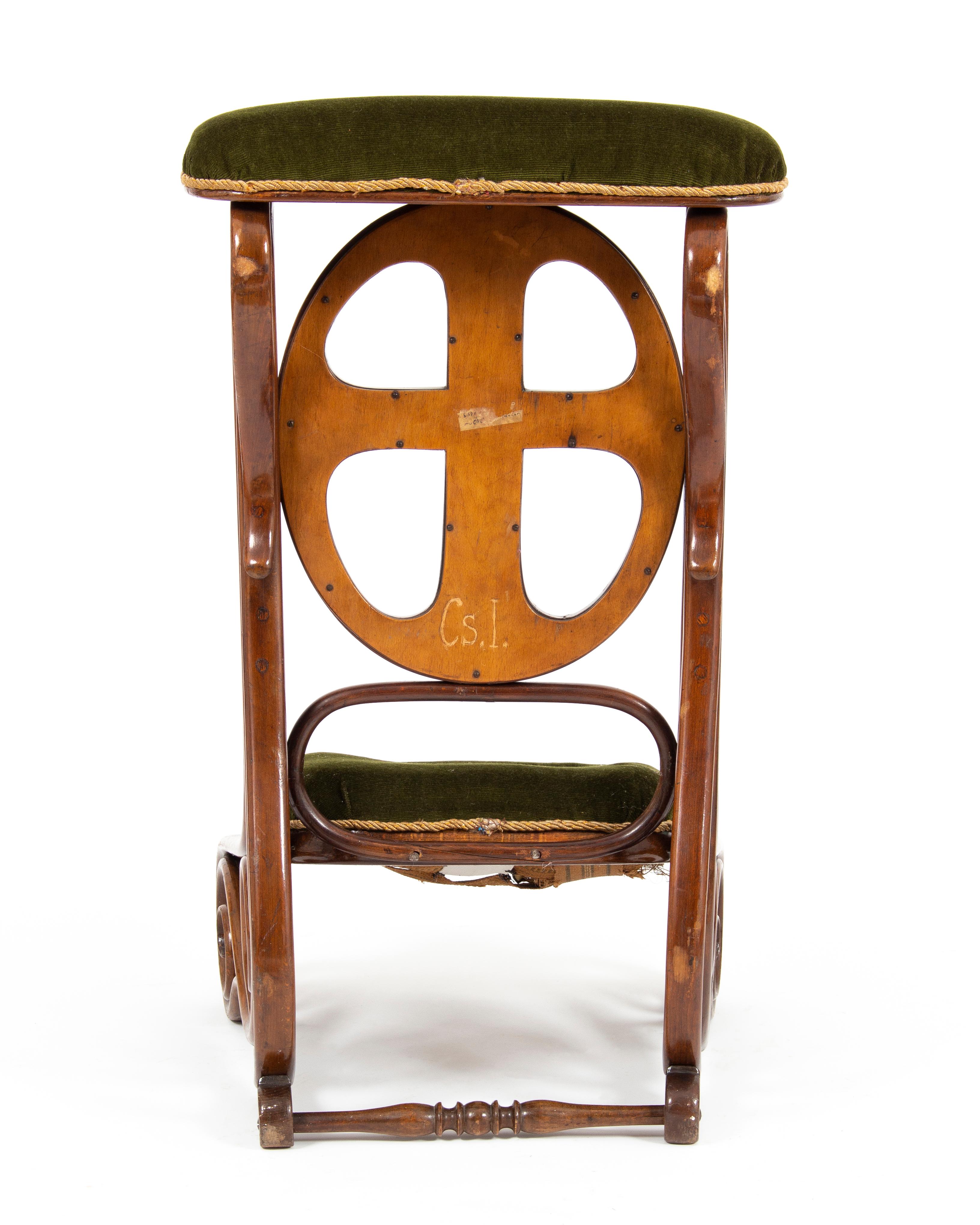 Wood Thonet H 6760 Prayer Kneeling Chair For Sale