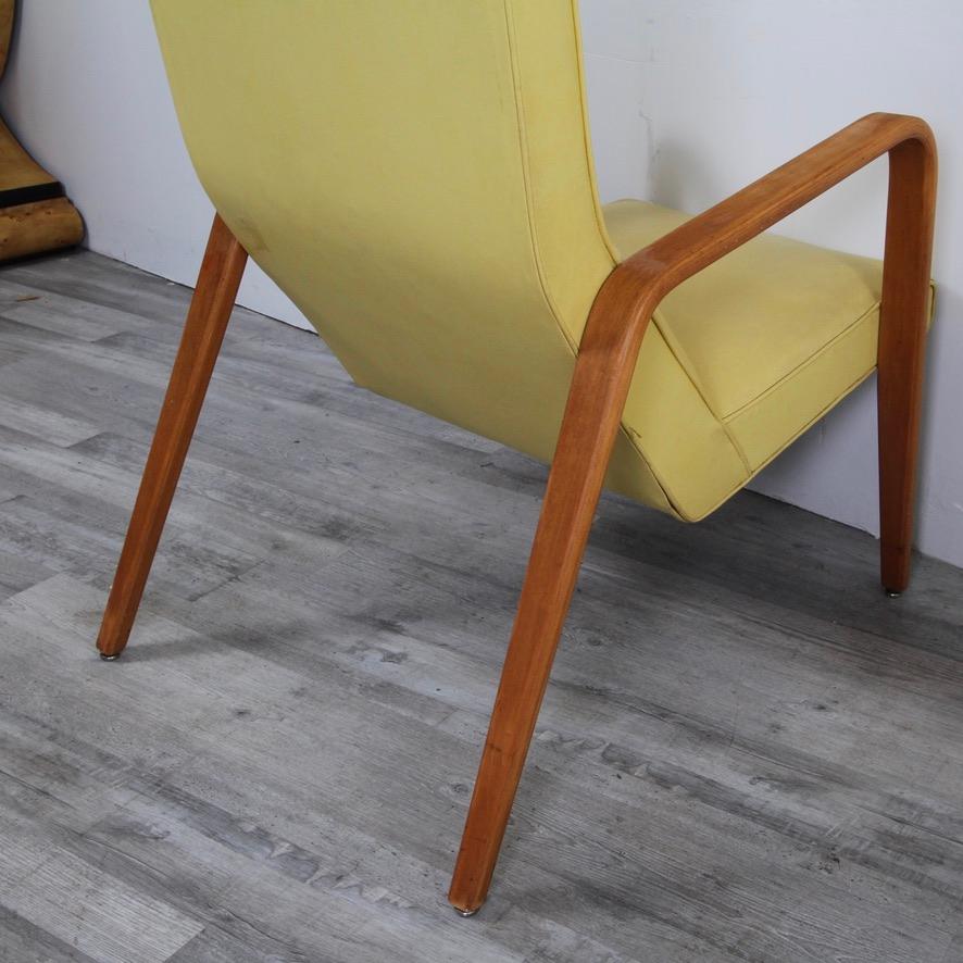 20th Century Thonet High Back Bentwood Lounge Chairs For Sale