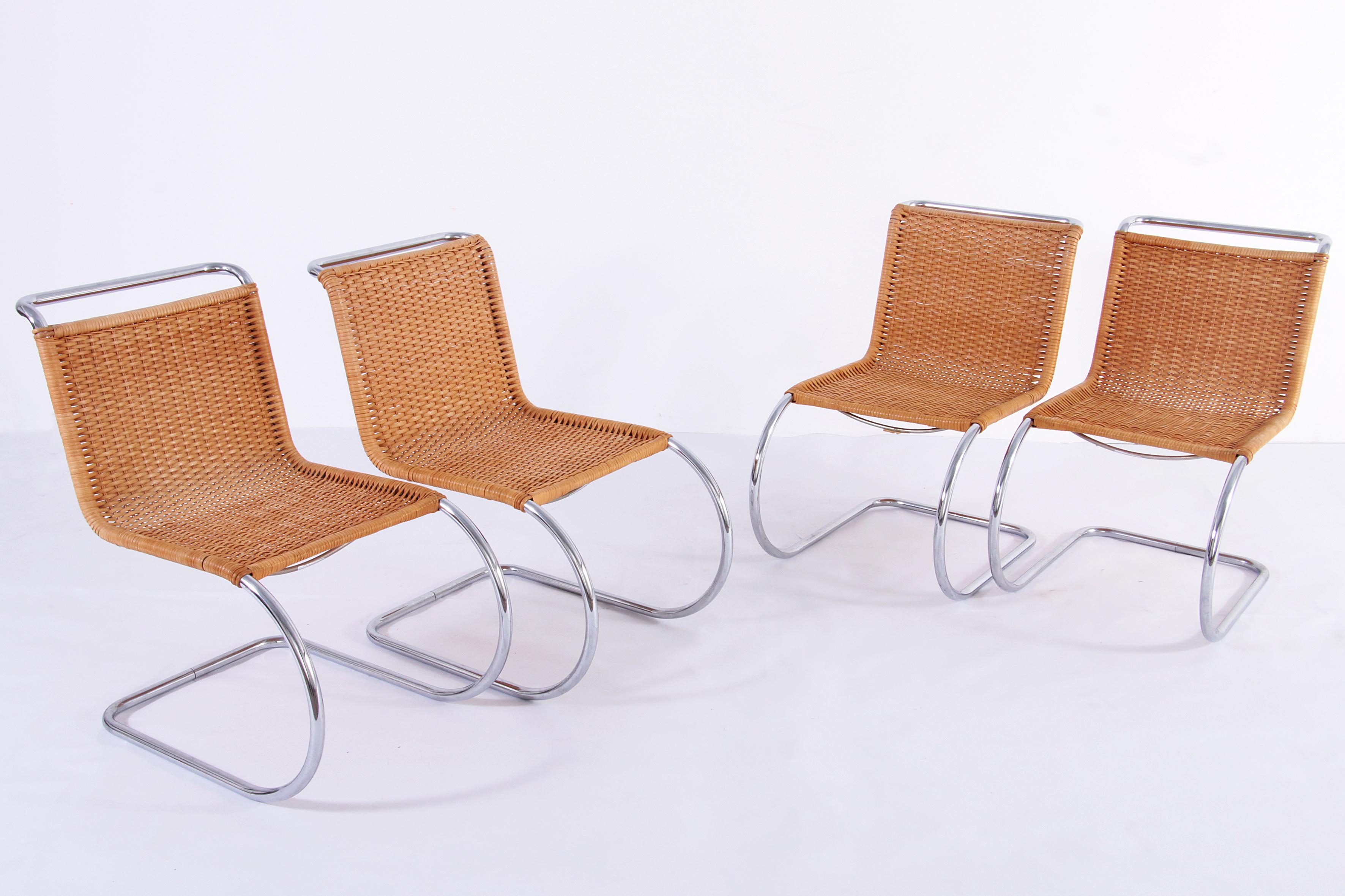 Thonet Iconic Ludwig Mies van der Rohe MR 533 Schwebende Stühle Perfekt (Bauhaus)