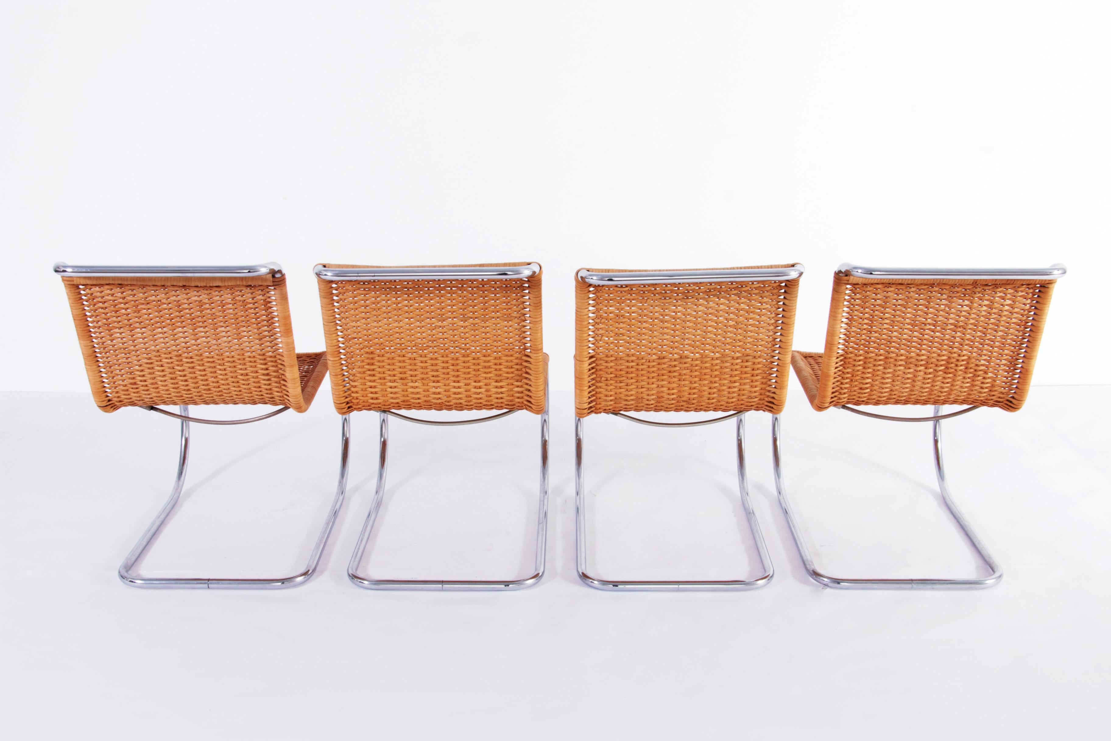 Thonet Iconic Ludwig Mies van der Rohe MR 533 Schwebende Stühle Perfekt (Frühes 20. Jahrhundert)