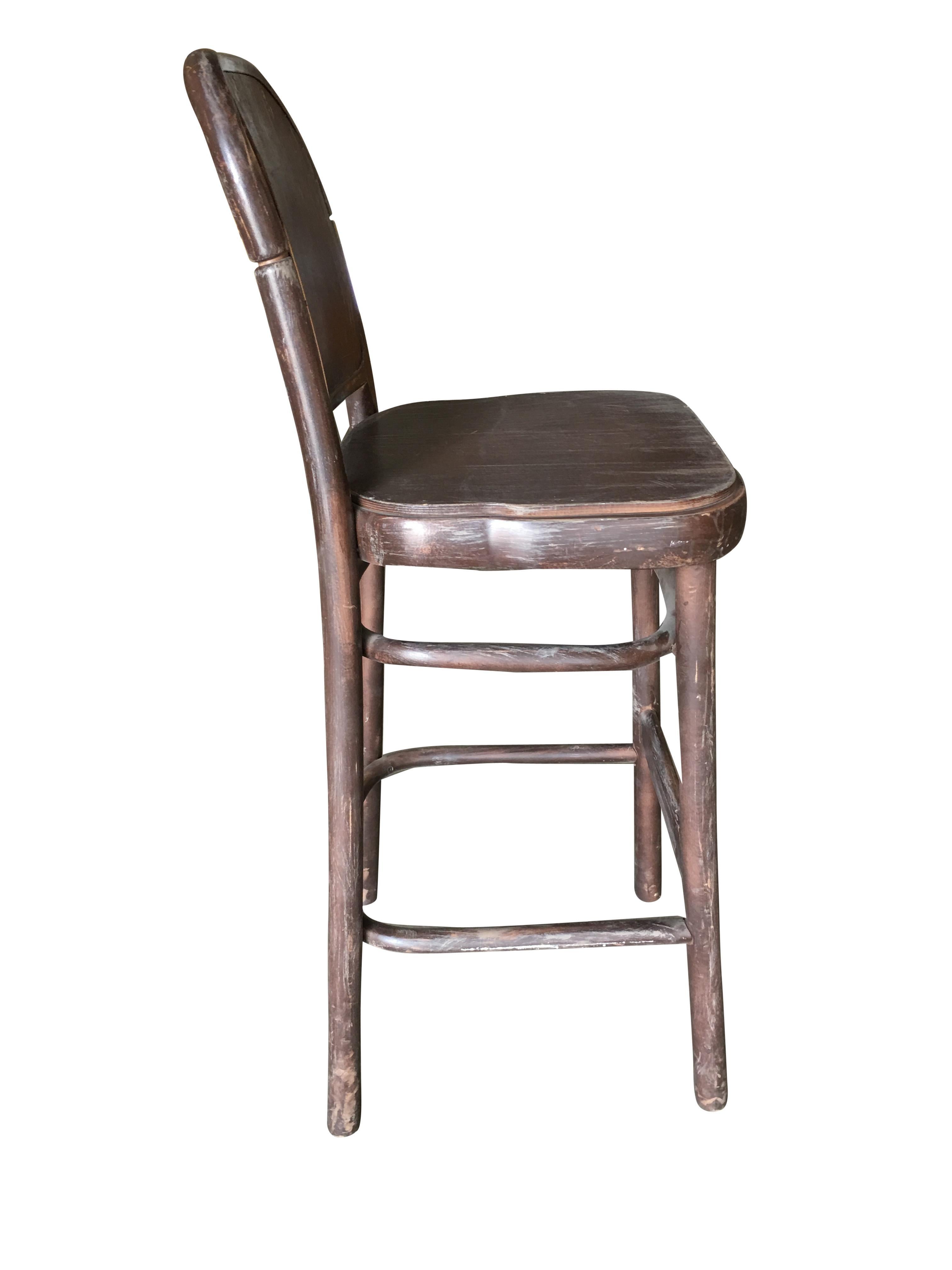 Victorian Thonet Inspired Bentwood Bar Stool, Set of Eight
