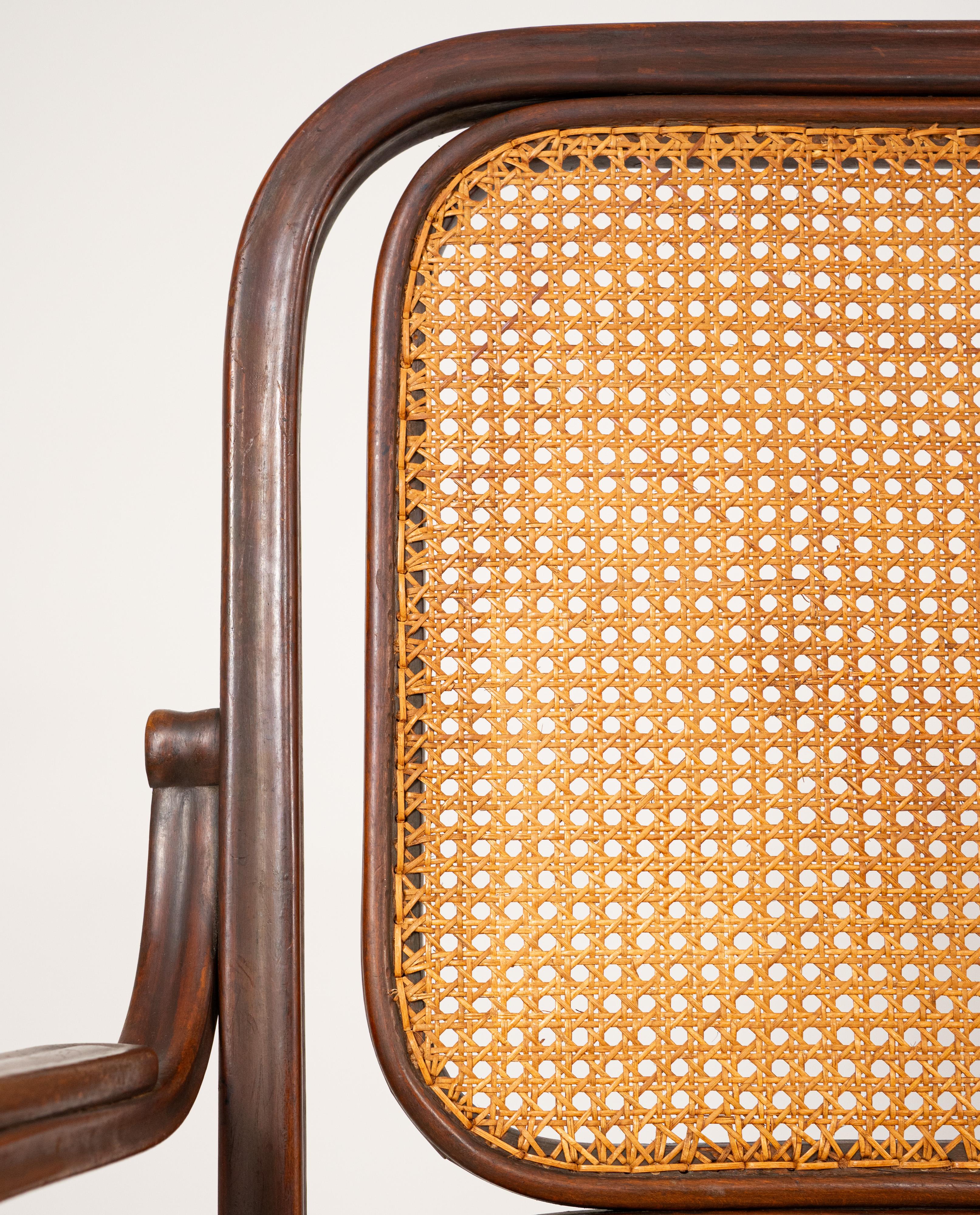 Thonet Late 19th-Century Bentwood Bench with Cane Webbing en venta 1