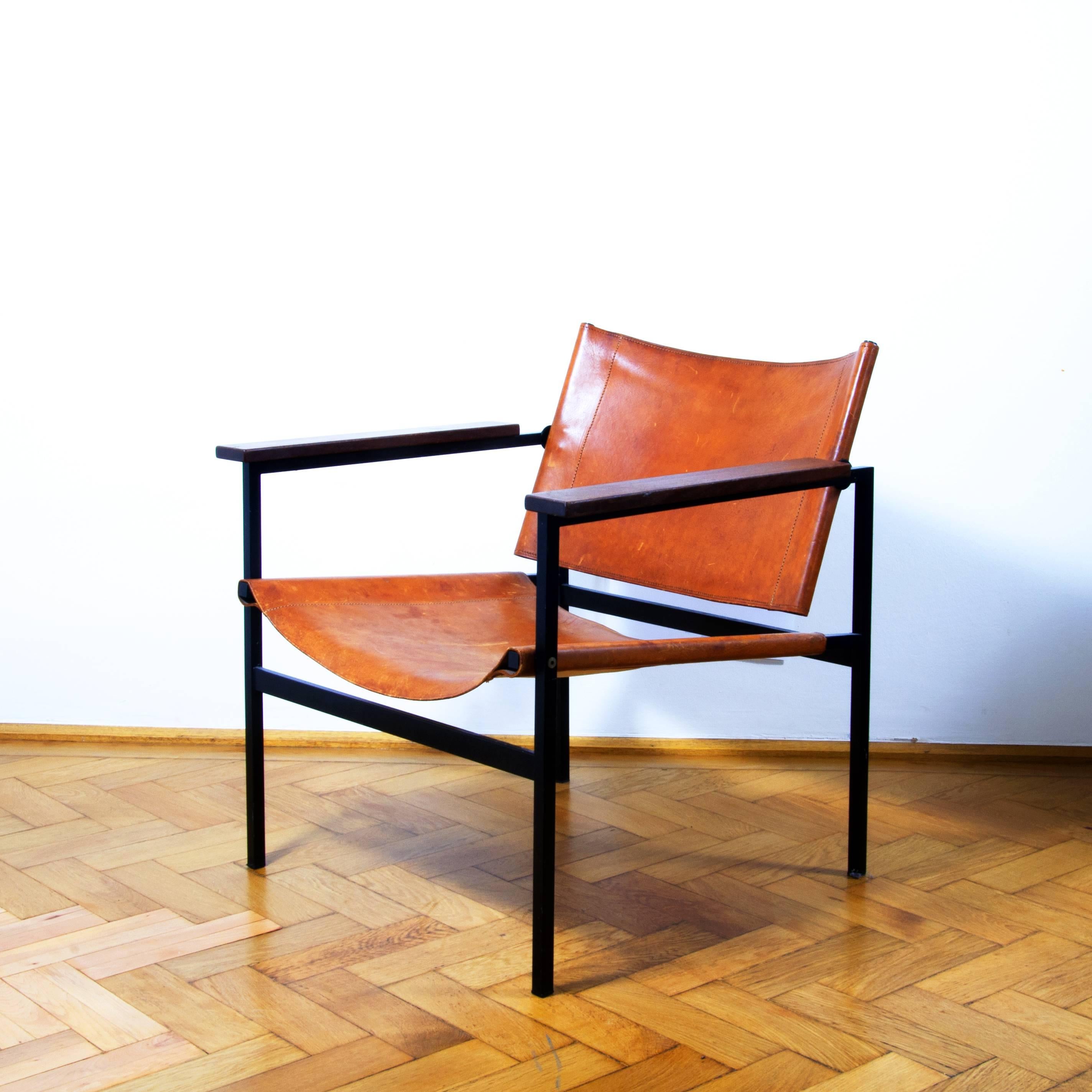 Mid-Century Modern Thonet Lounge, Armchair Mod. ST 805 Design Eddie Harlis, 1958 For Sale