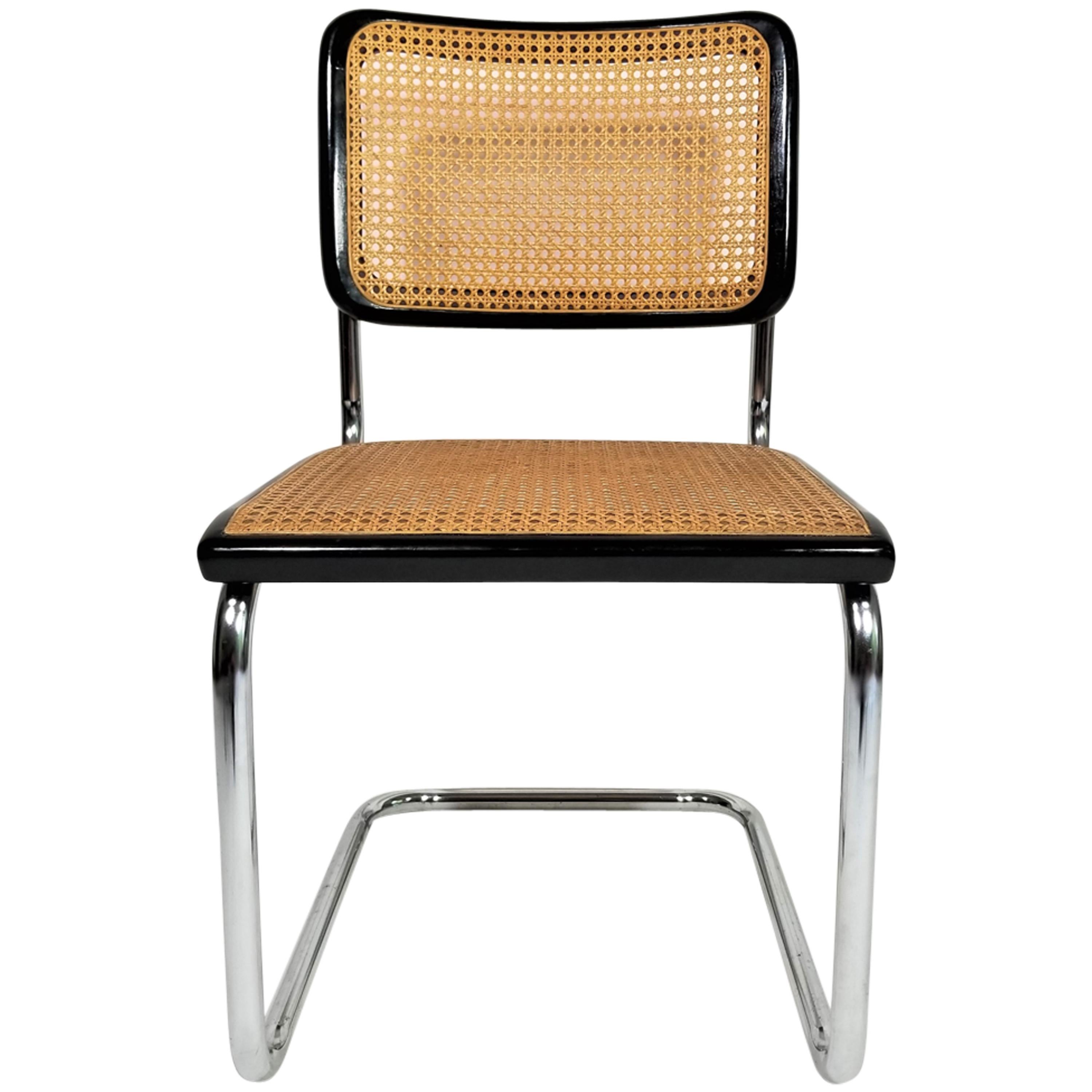 Thonet Marcel Breuer Cesca Black Side Chair Midcentury, New York