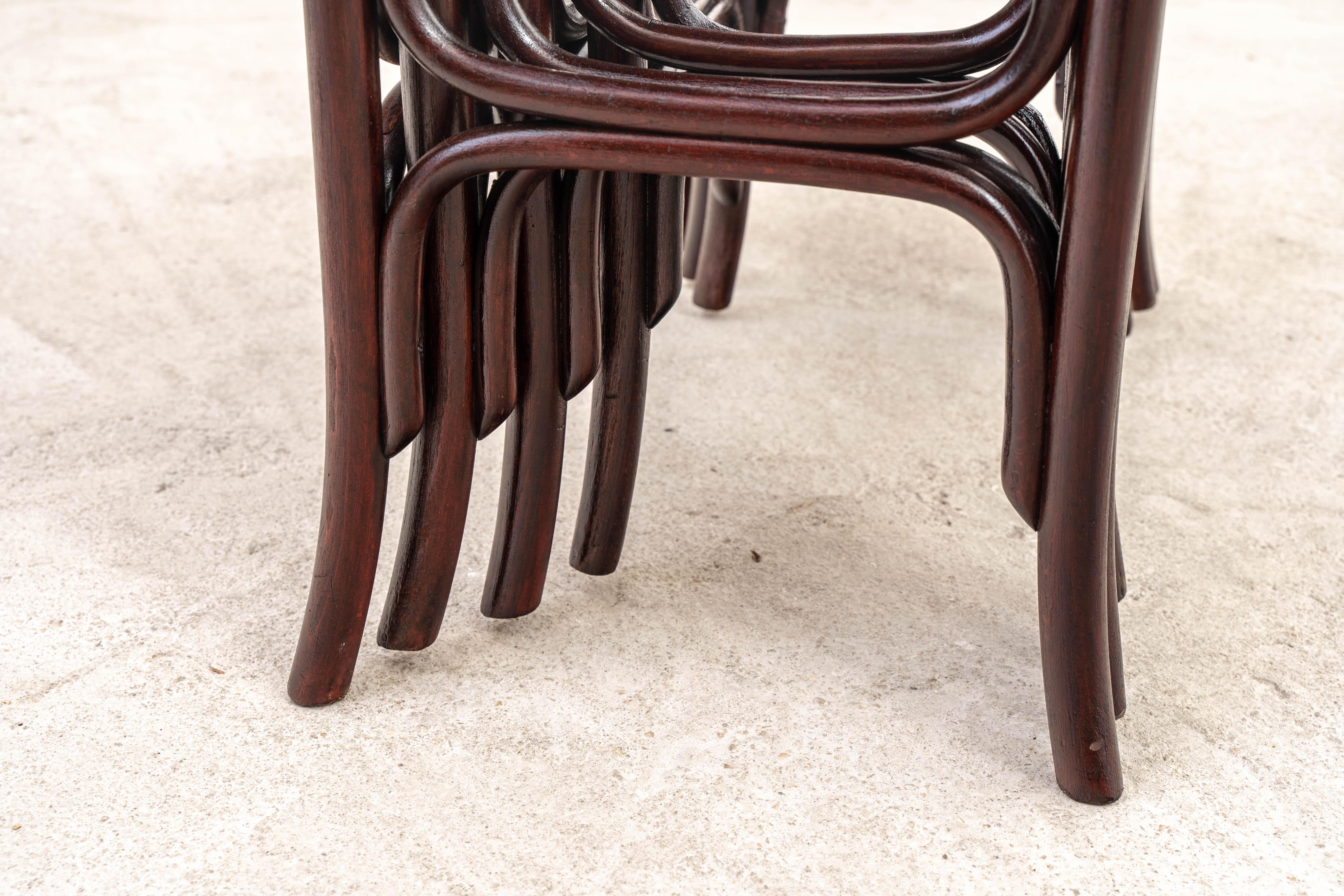 Thonet - Michael Thonet - Nesting tables - No. 10 - Beech For Sale 10