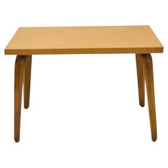 Thonet Mid Century Modern Bentwood Legs Rectangular Laminate Top Side End Table