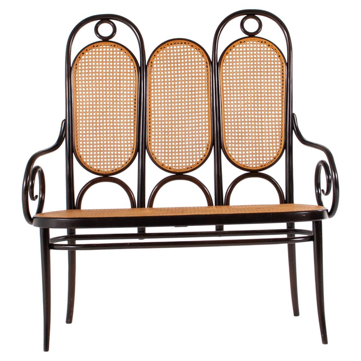 Thonet Model 207 Bentwood & Cane Bench, 1980s