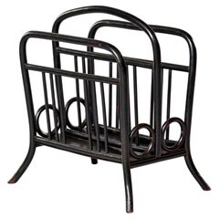 Thonet Model 33 Bentwood Magazine Rack in Ebonized Finish