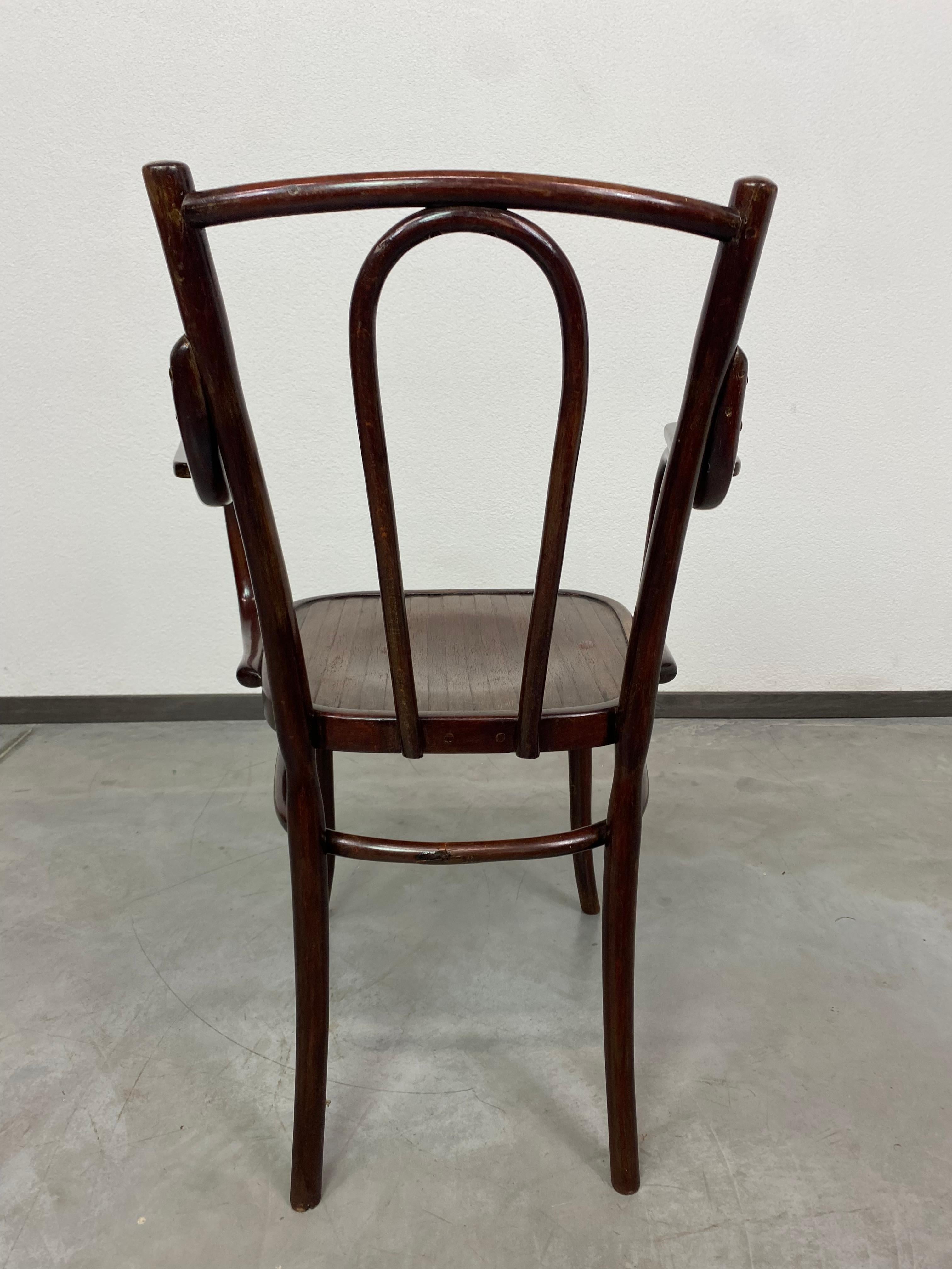 Beech Thonet Mundus office chair no.56 For Sale