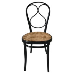 Chaise Thonet No. 1 Siège en rotin tressé Cadre en hêtre teinté wengé