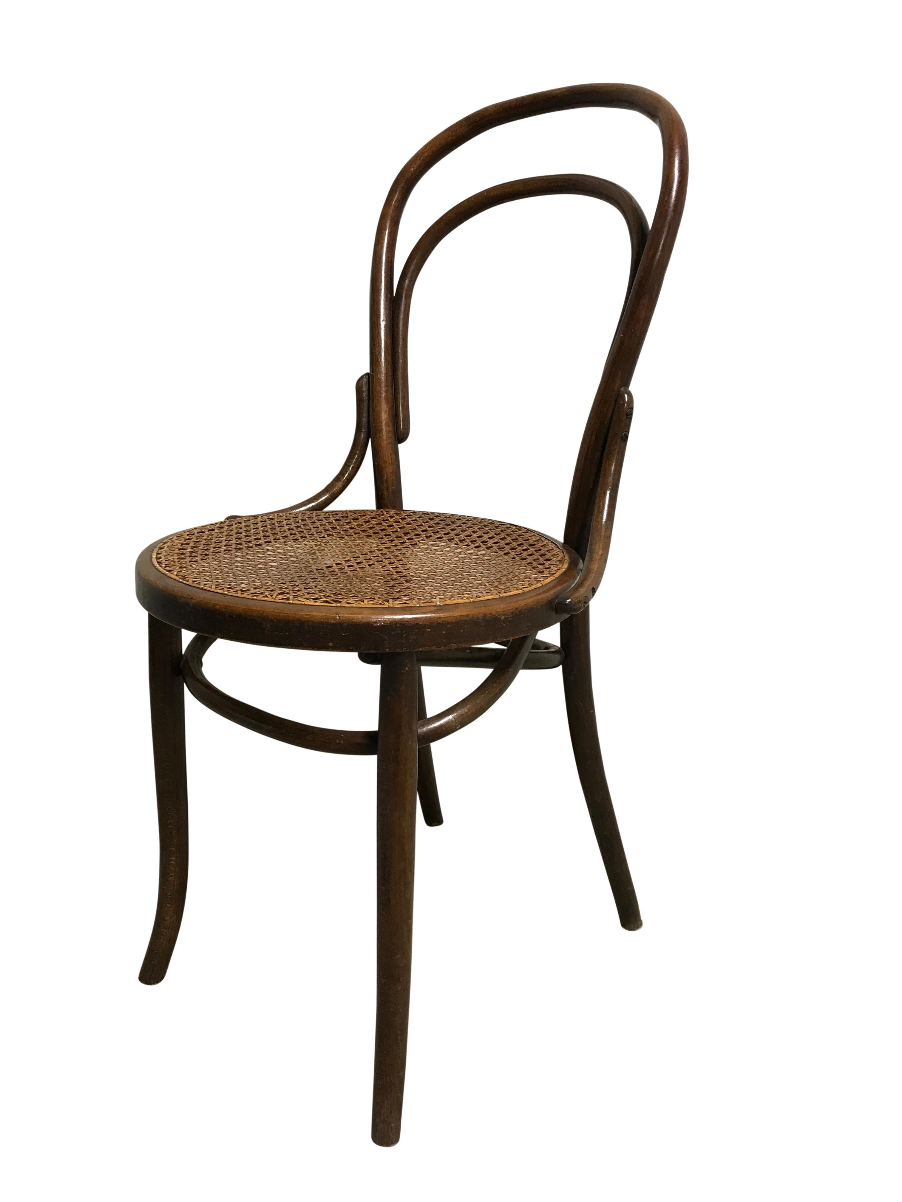 Thonet No. 14 Dining Chairs by J&J Kohn, 1950s, Set of 4 In Good Condition In HEVERLEE, BE