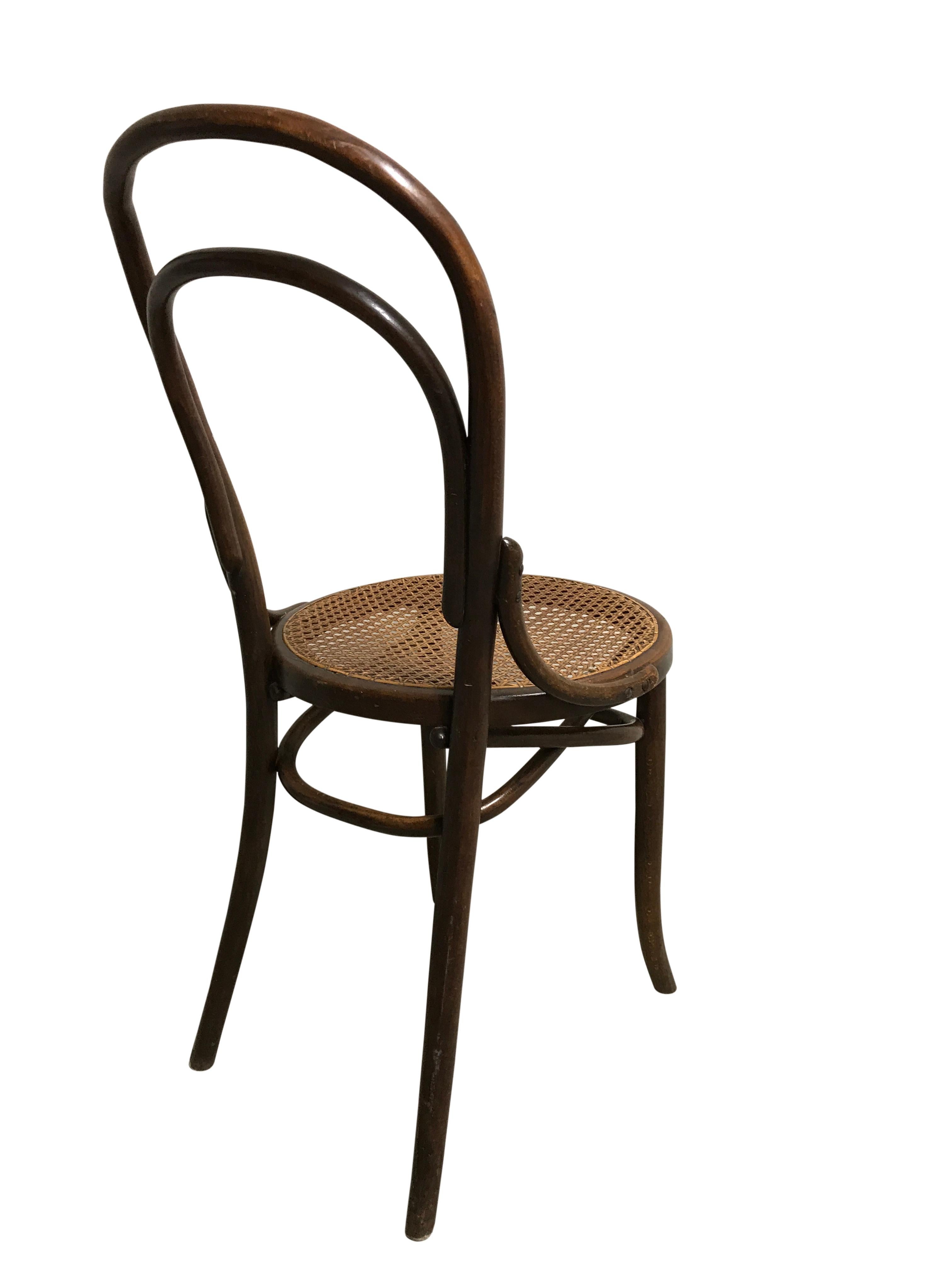 Early 20th Century Thonet No. 14 Dining Chairs by J&J Kohn, 1950s, Set of 4