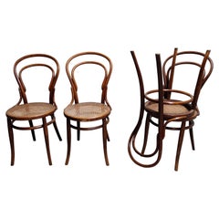 Antique Thonet No. 14 Dining Chairs by J&J Kohn, 1950s, Set of 4