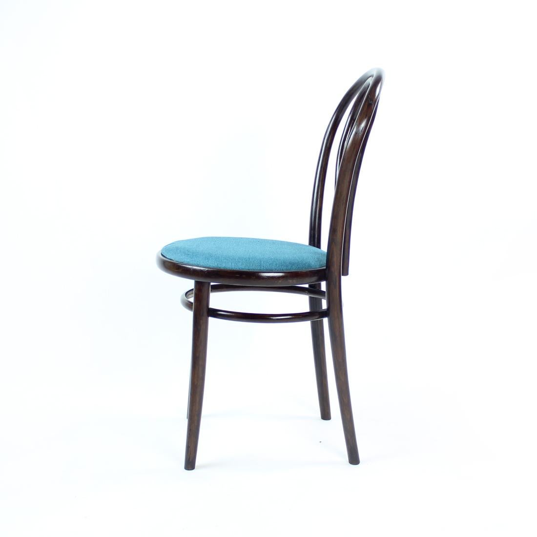 Fabric Thonet No. 16 Bistro Chair Model by Ton, Czechoslovakia 1960s For Sale