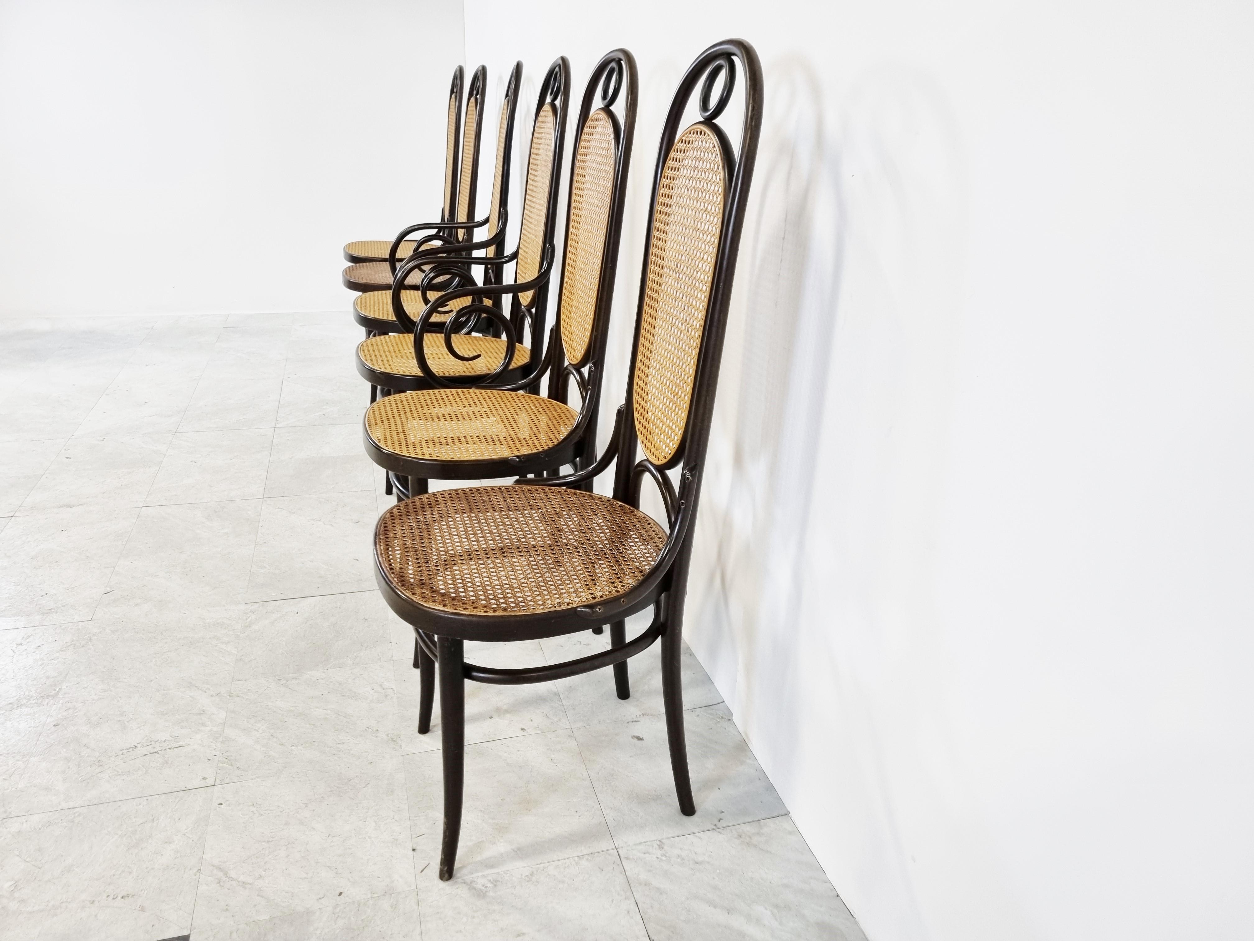 Thonet No. 17 Dining Chairs, Set of 6, 1980s In Good Condition In HEVERLEE, BE