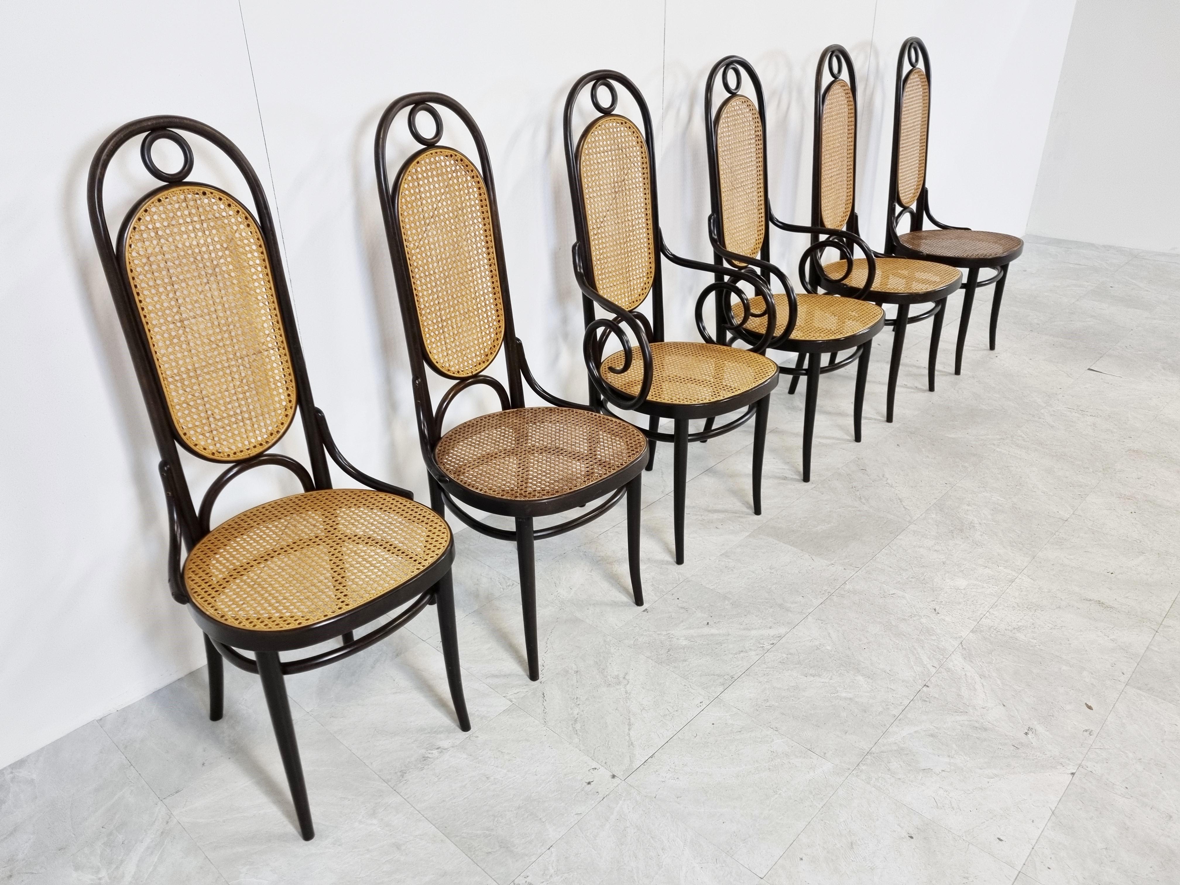 Late 20th Century Thonet No. 17 Dining Chairs, Set of 6, 1980s