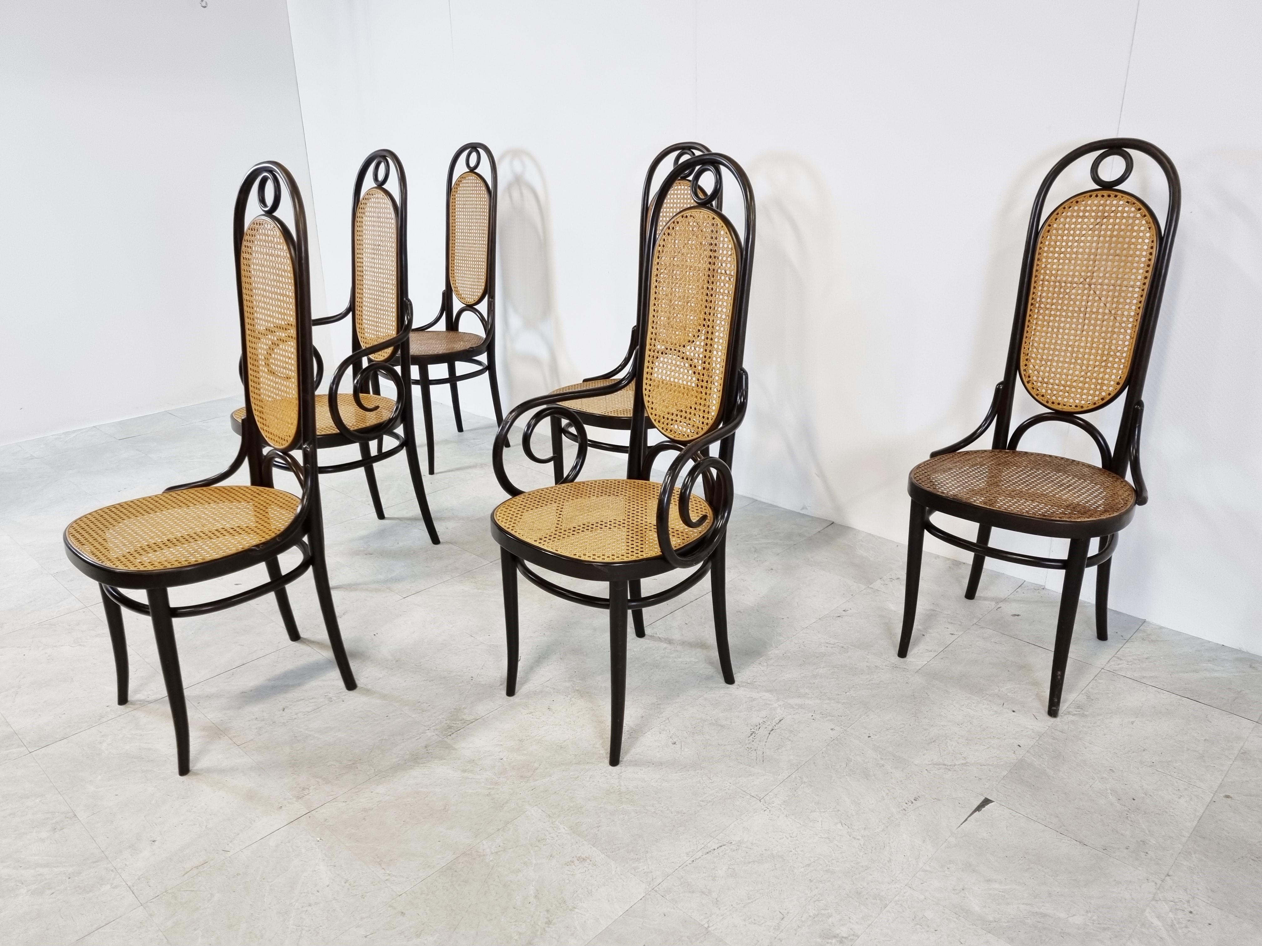 Thonet No. 17 Dining Chairs, Set of 6, 1980s 1