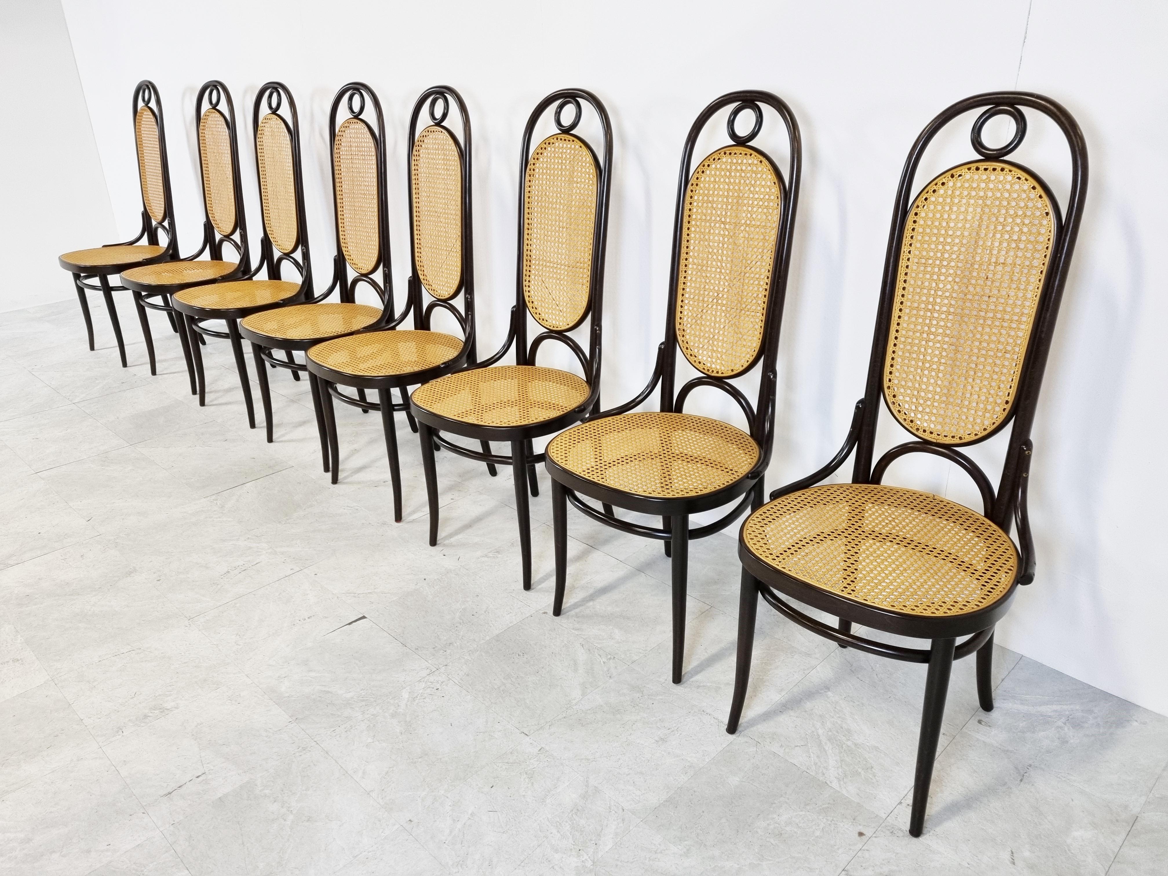 Thonet No. 17 Dining Chairs, Set of 8, 1980s In Good Condition In HEVERLEE, BE
